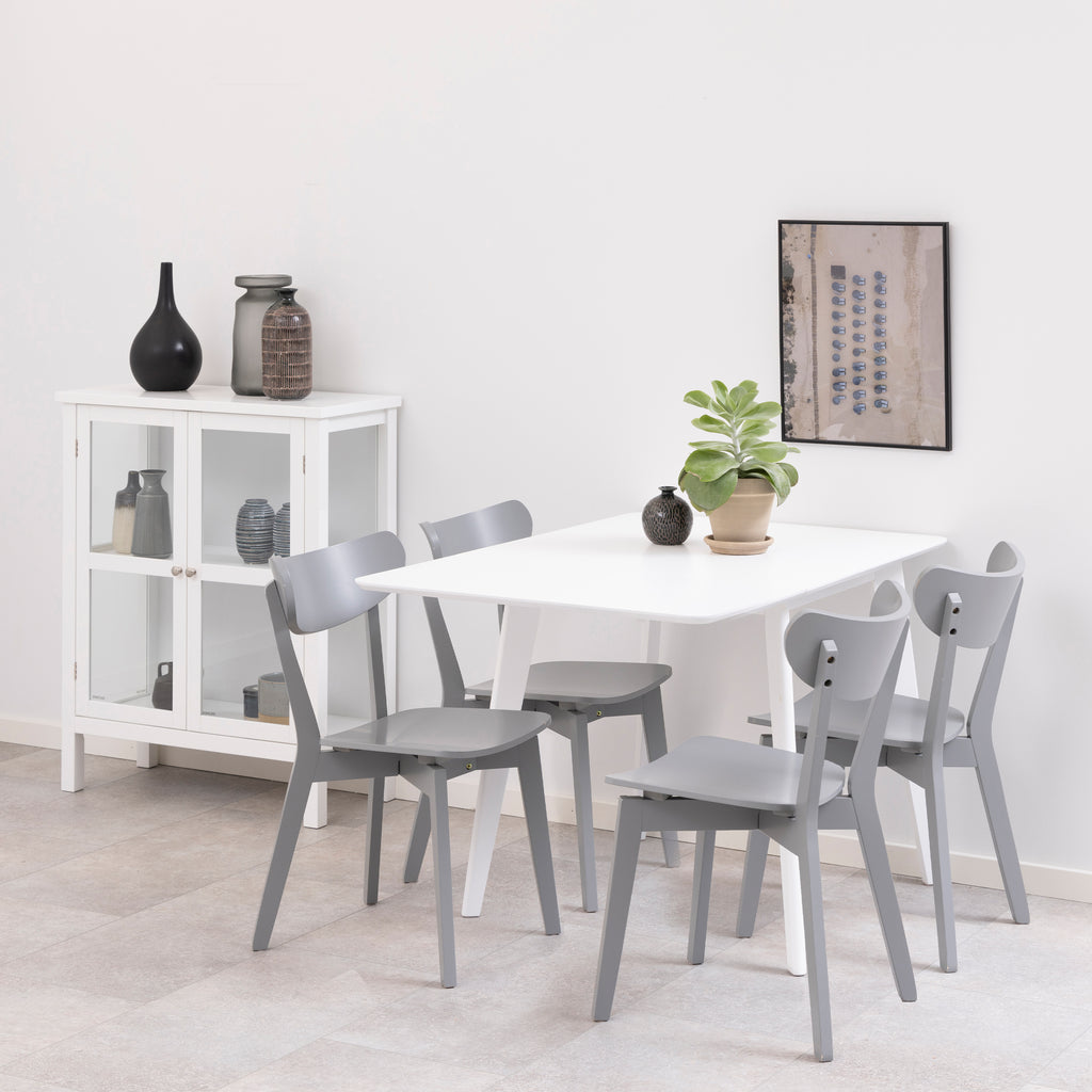 Roxby Square Dining Table in White 120x80cm