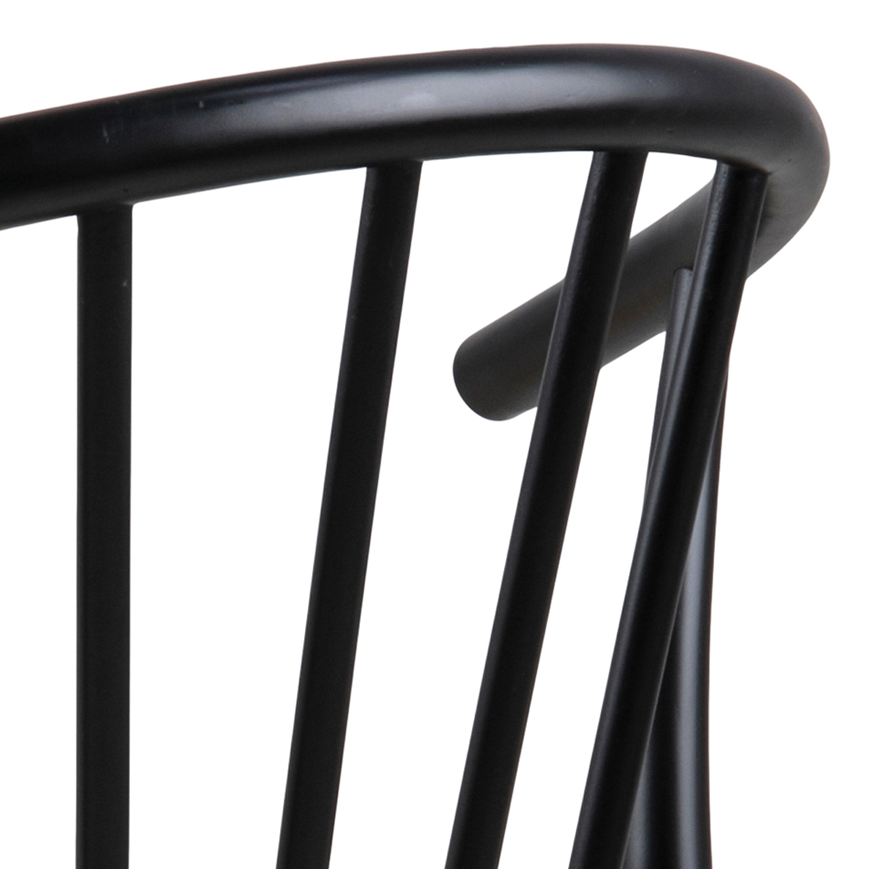 Montreux Round Extending Dining Table in Black 115-154cm includes 6 Cassandra Dining Chairs with Armrest in Black