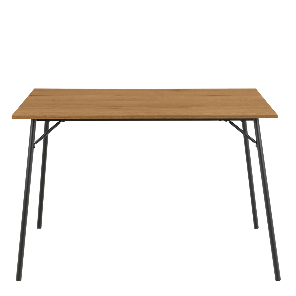 Peru Dining Table in Black and Oak 120x80cm includes 4 Peru Dining Chairs in Steel and Oak
