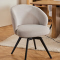 Darlene Dining Chair with Armrest and Swivel Function in Beige