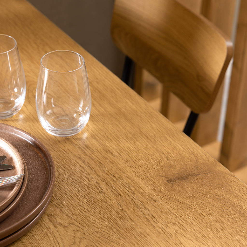 Peru Rectangular Dining Table in Wild Oak 120x80cm