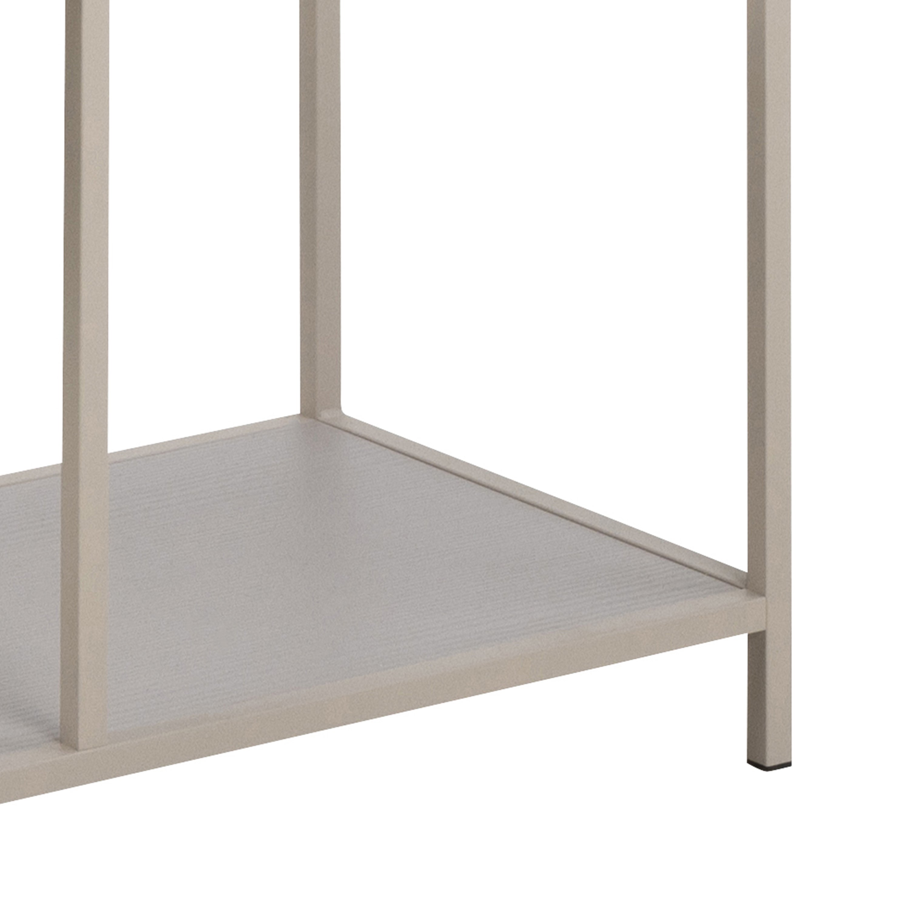 Seaford Wide Grey Steel Bookcase With 4 Grey Melamine Shelves