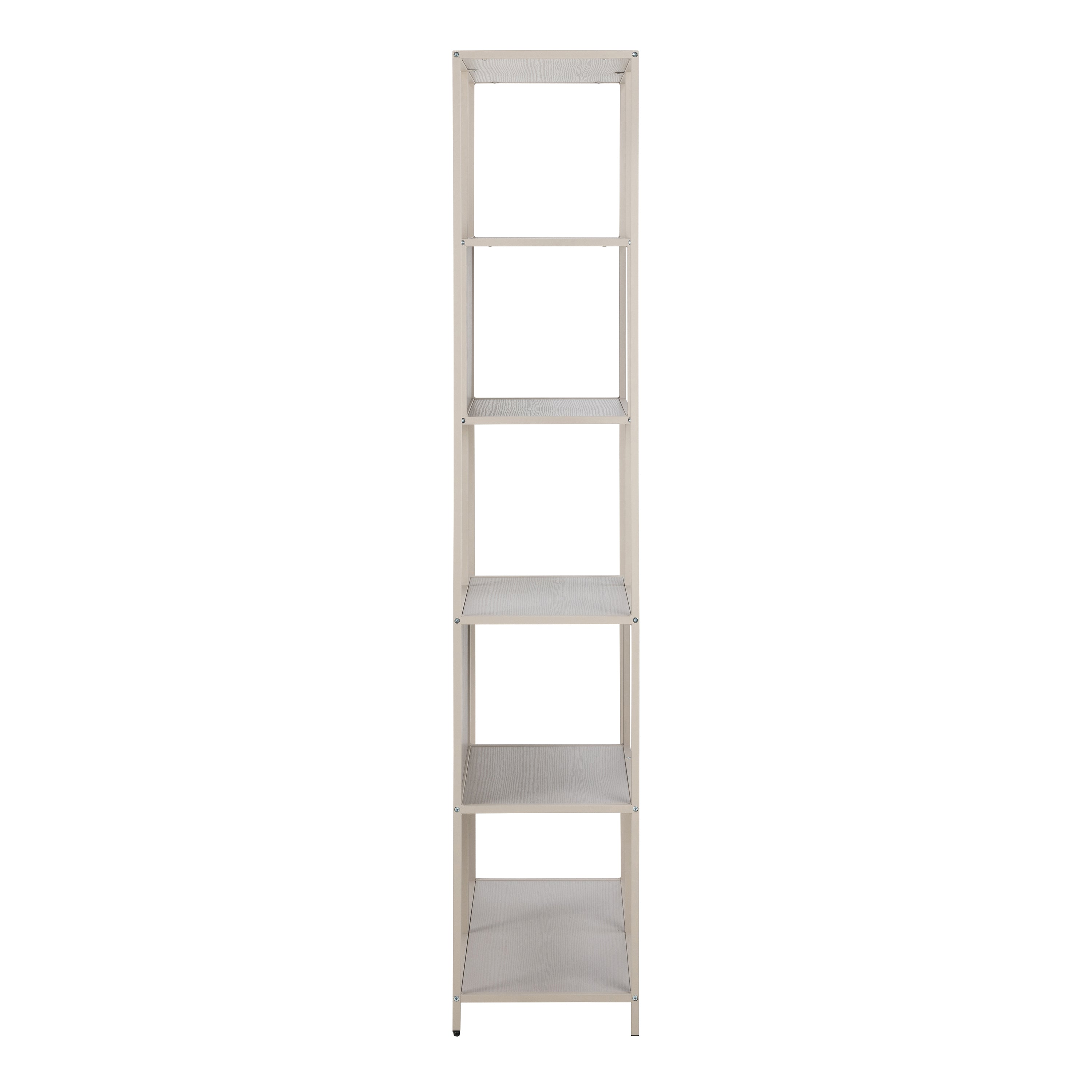 Seaford Wide Grey Steel Bookcase With 4 Grey Melamine Shelves