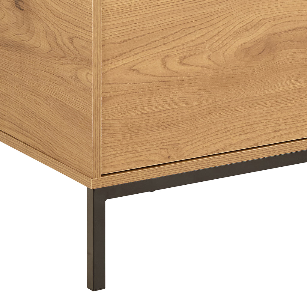 Seaford Tv Unit 2 Doors 1 Drawer in Matt Wild Oak