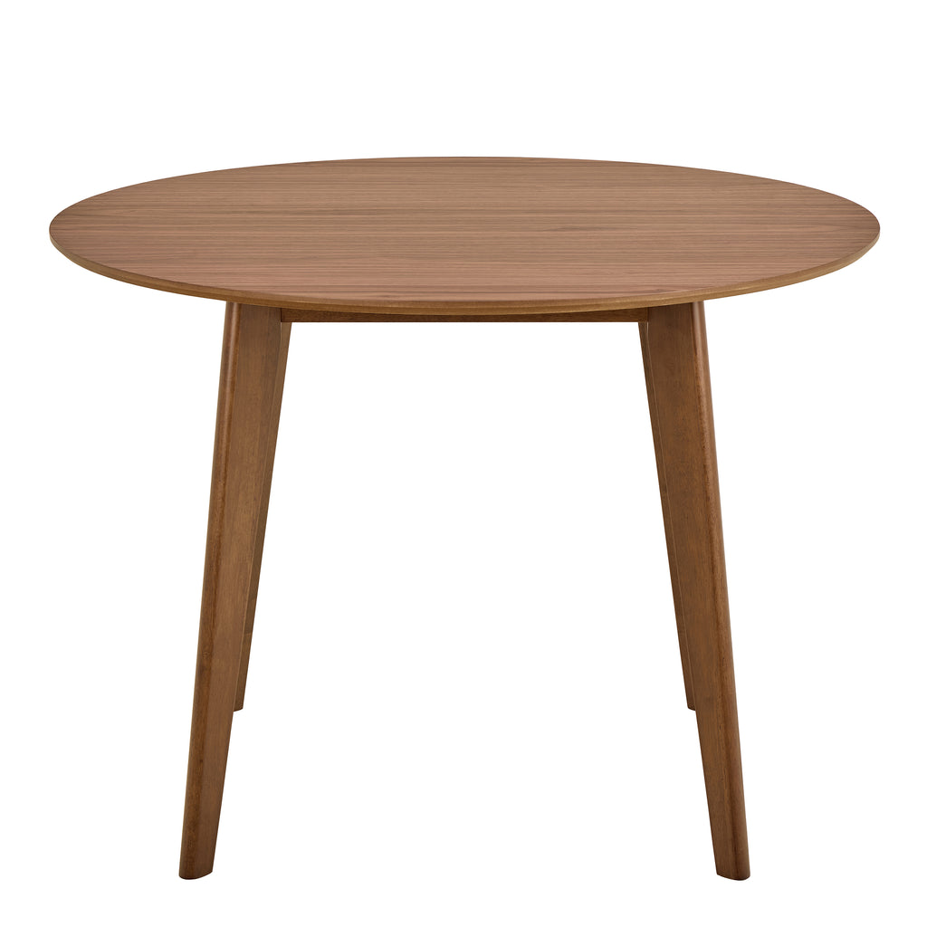 Roxby Round Dining Table in Walnut 105cm includes 4 Roxby Dining Chairs in Walnut
