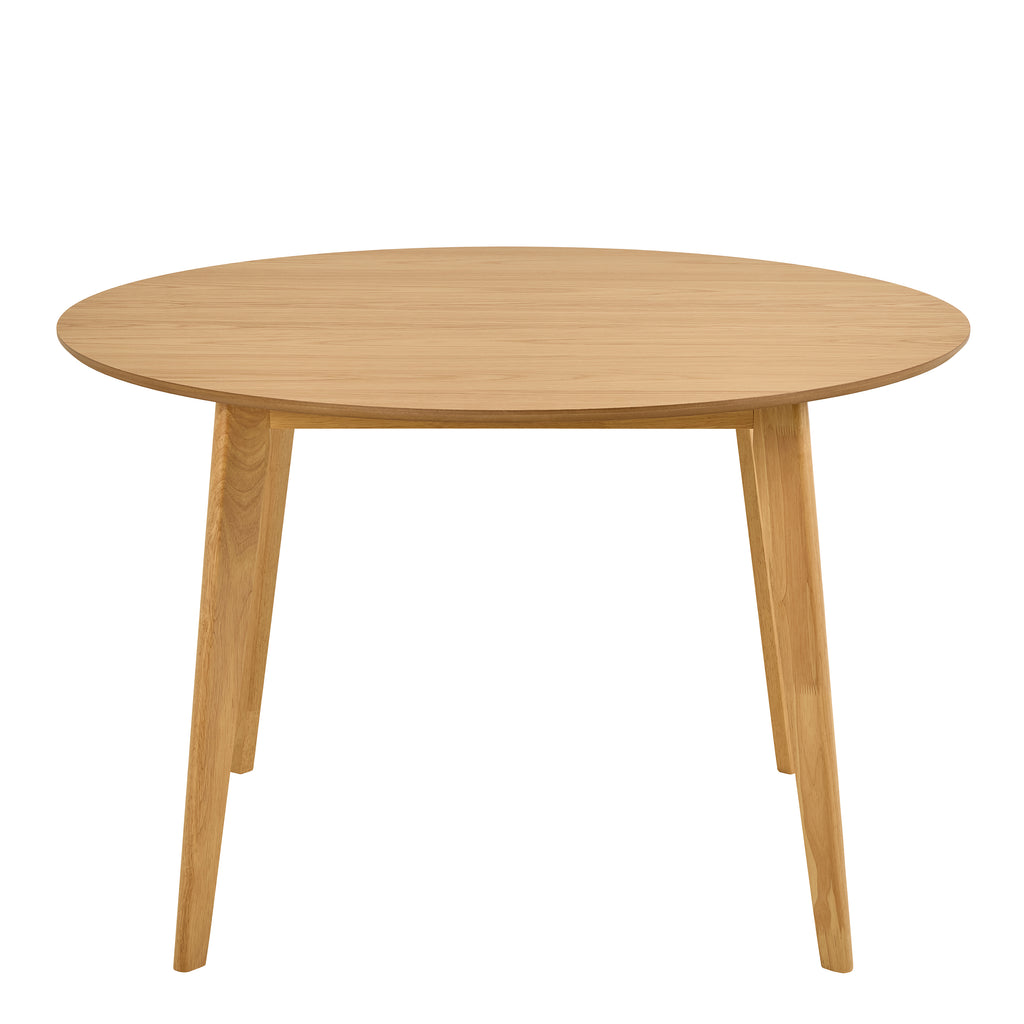 Roxby Round Dining Table in Matt Oak 120cm