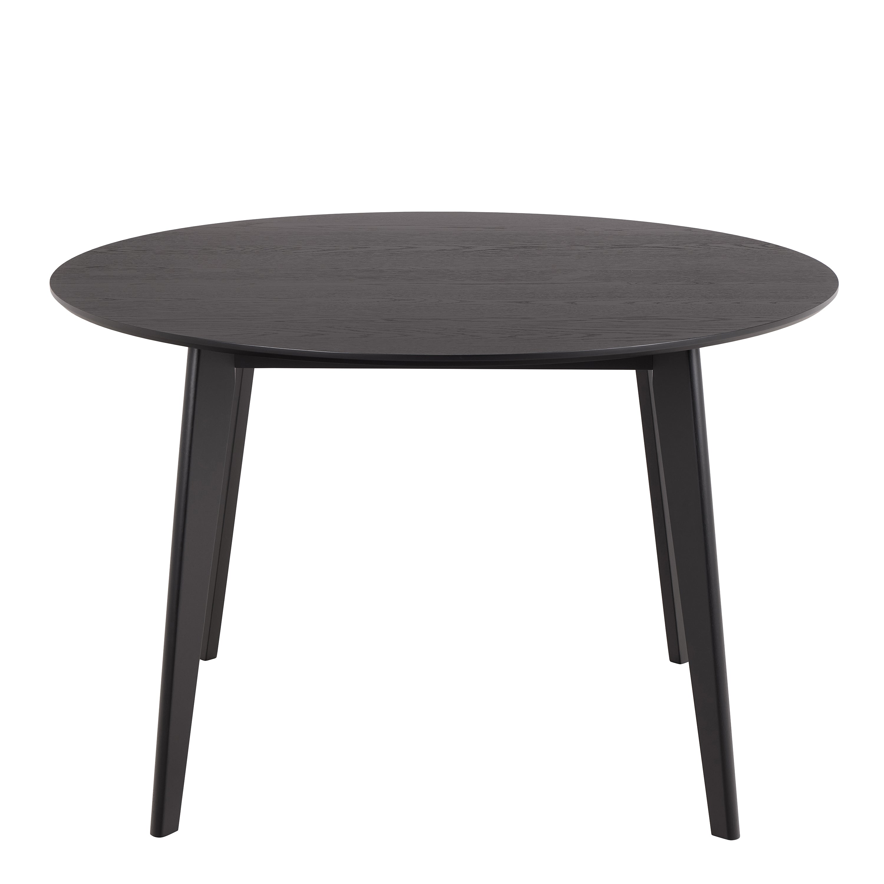 Roxby Round Dining Table in Matt Black 120cm
