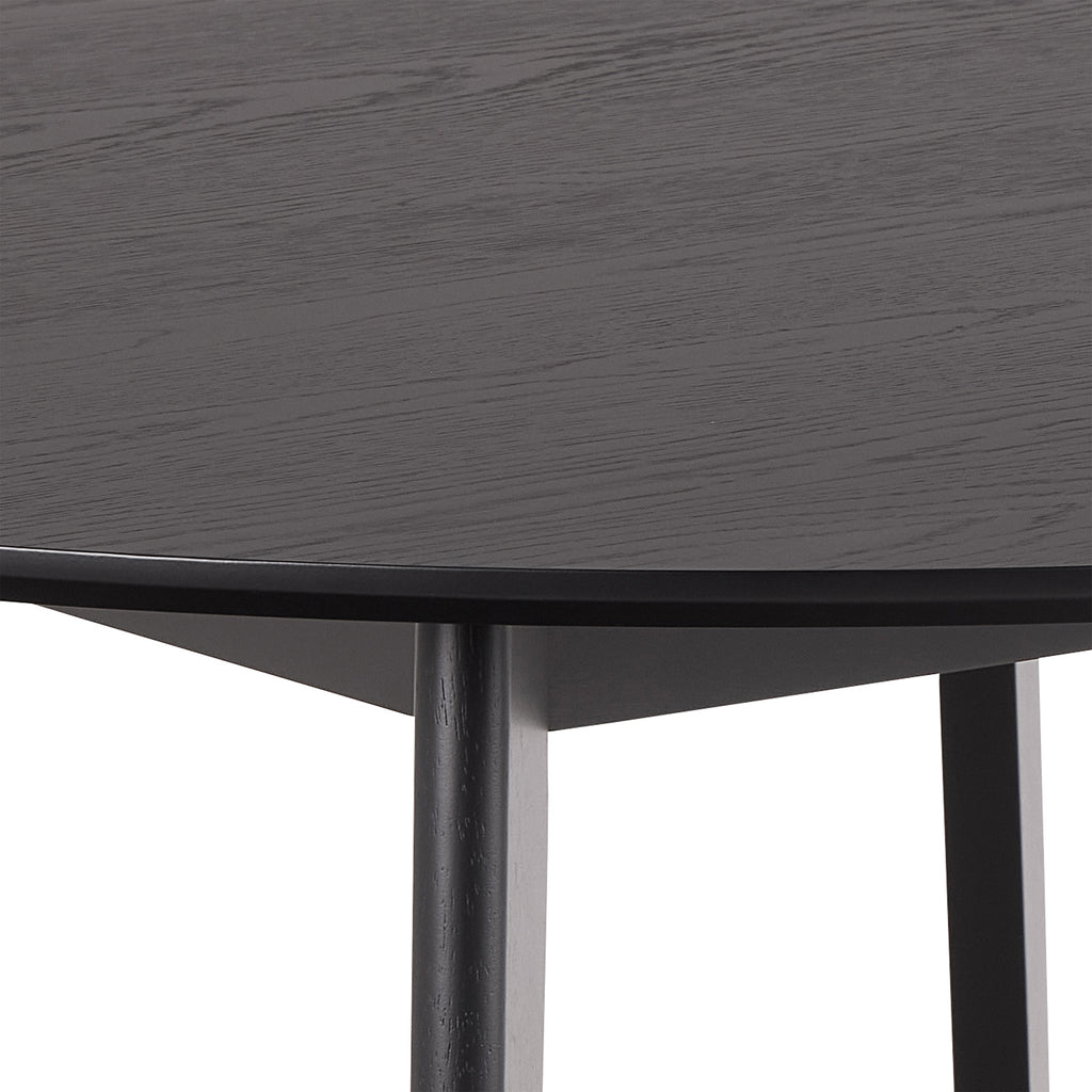 Roxby Round Dining Table in Matt Black 120cm