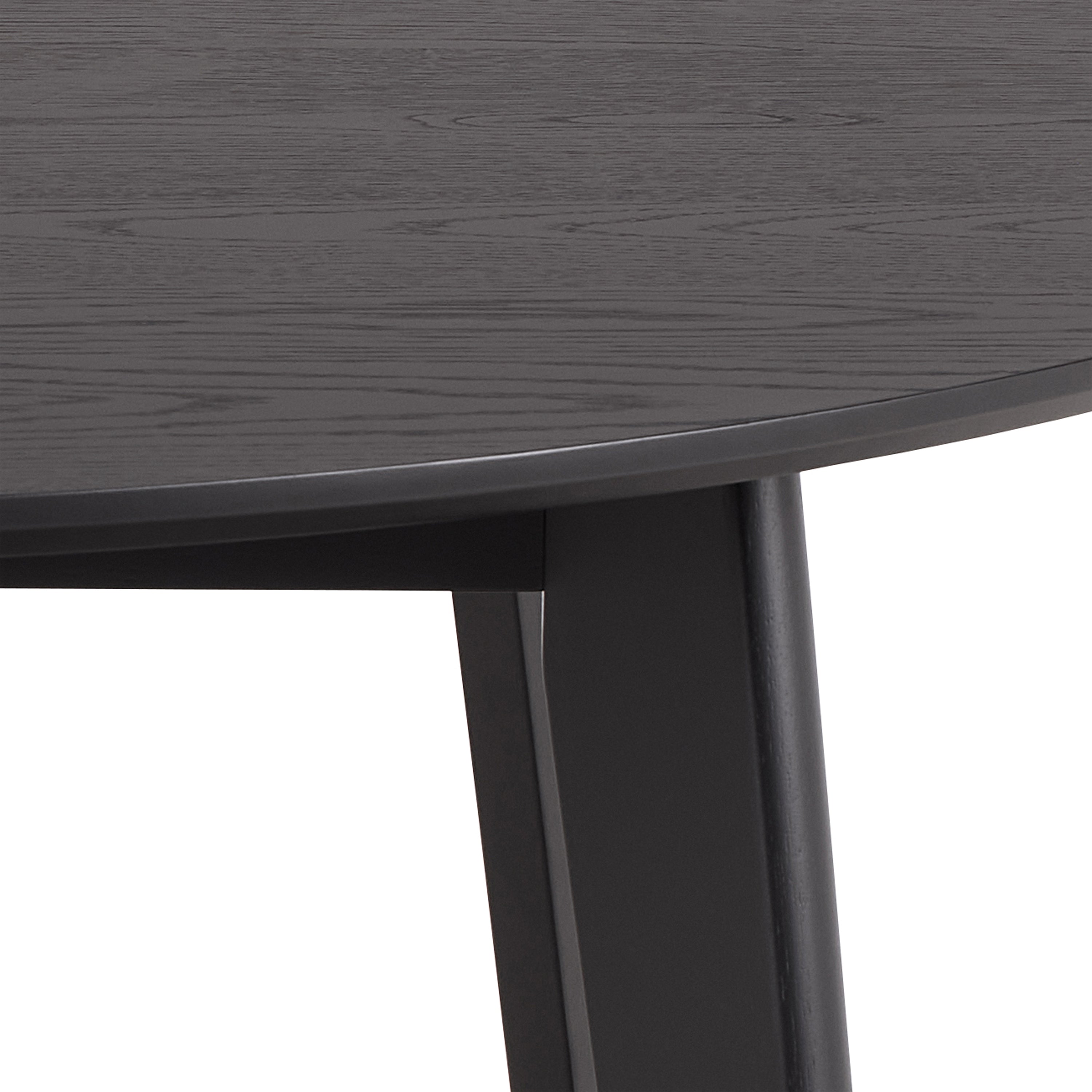 Roxby Round Dining Table in Matt Black 120cm
