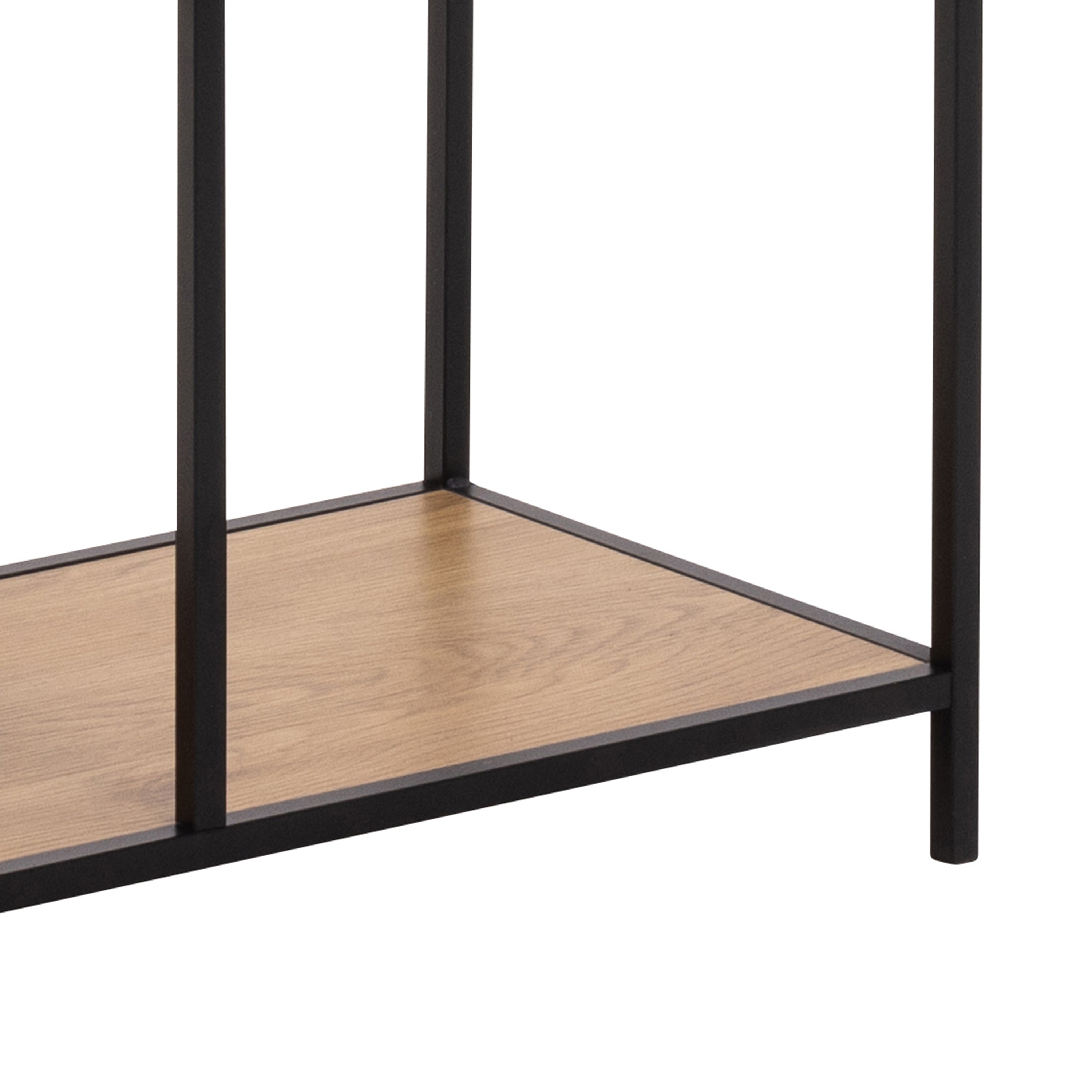 Seaford Wide Grey Steel Bookcase With 4 Grey Melamine Shelves