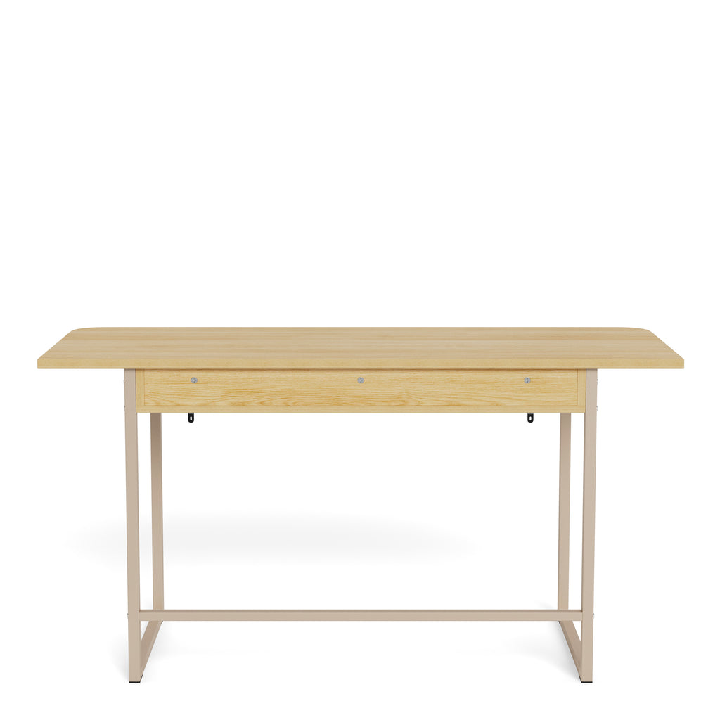 Darlington Console Table With 2 Open Shelves and Oak Top