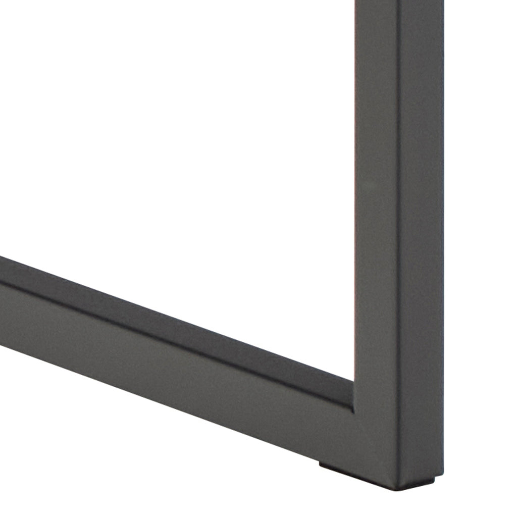 Darlington Console Table With Open Shelf and Oak Top in Black