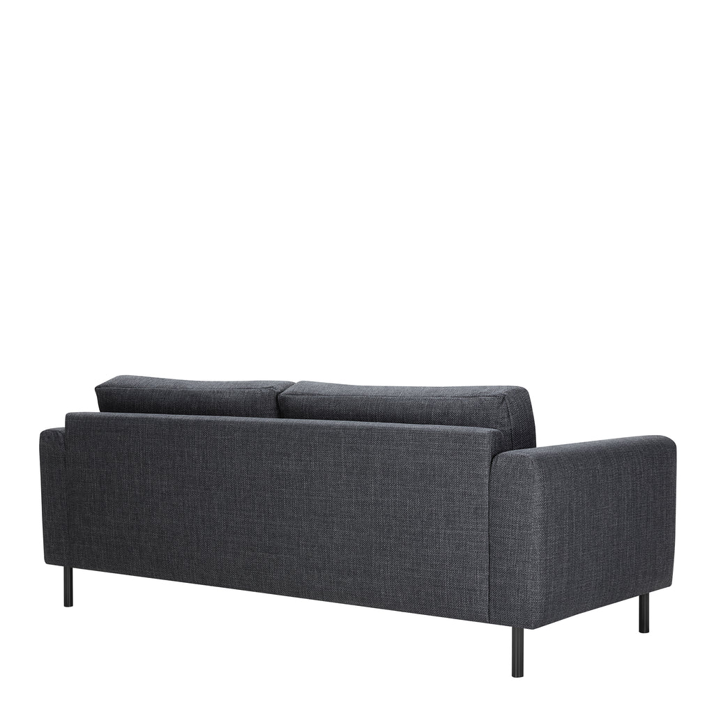 Omaha Set of 2 x 3 Seater Sofas in Basel Dark Grey Fabric