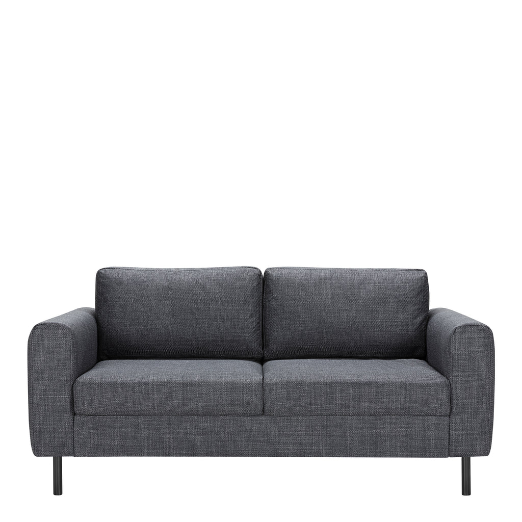 Omaha Set of 2 x 2 Seater Sofas in Basel Dark Grey Fabric