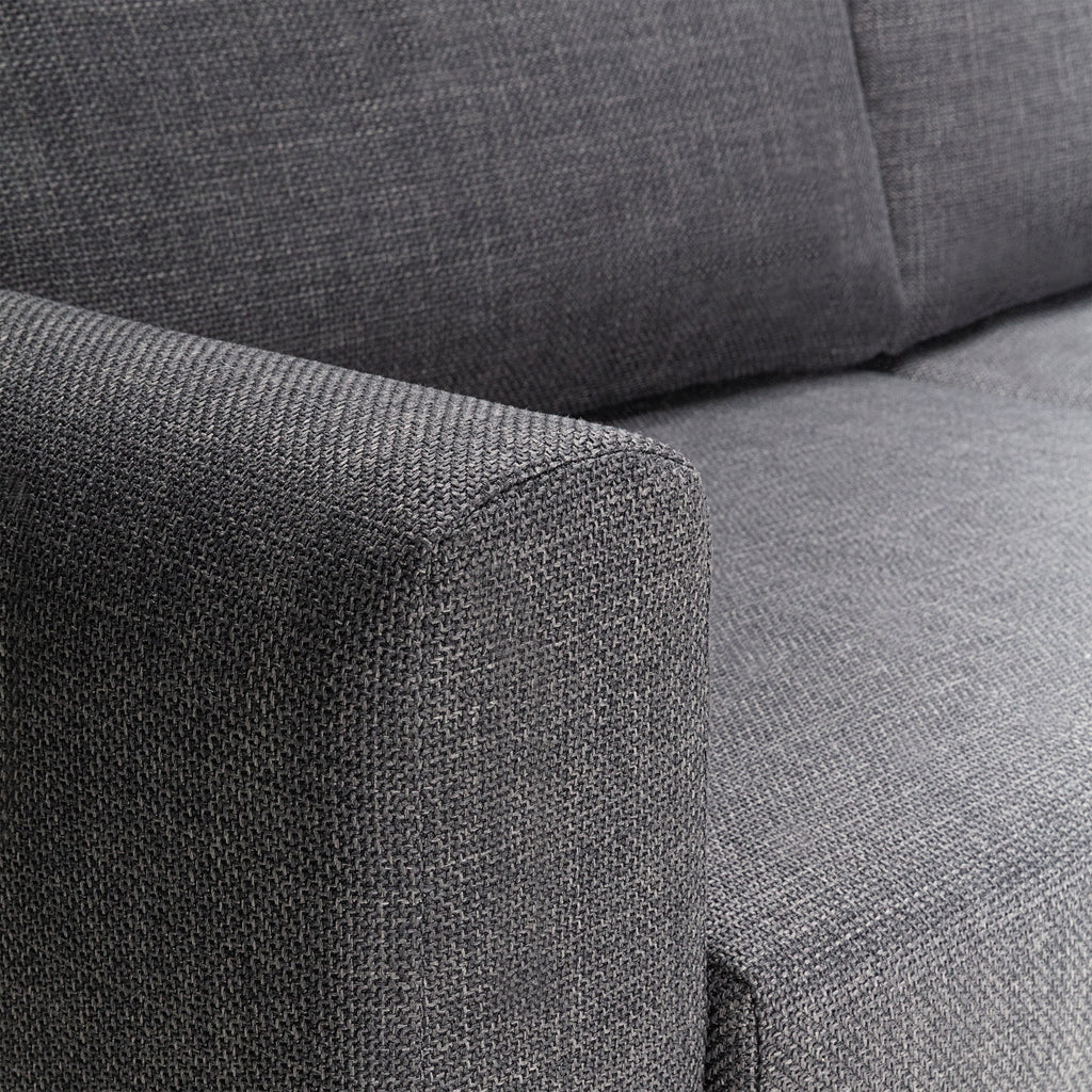 Omaha Set of 2 x 2 Seater Sofas in Basel Dark Grey Fabric