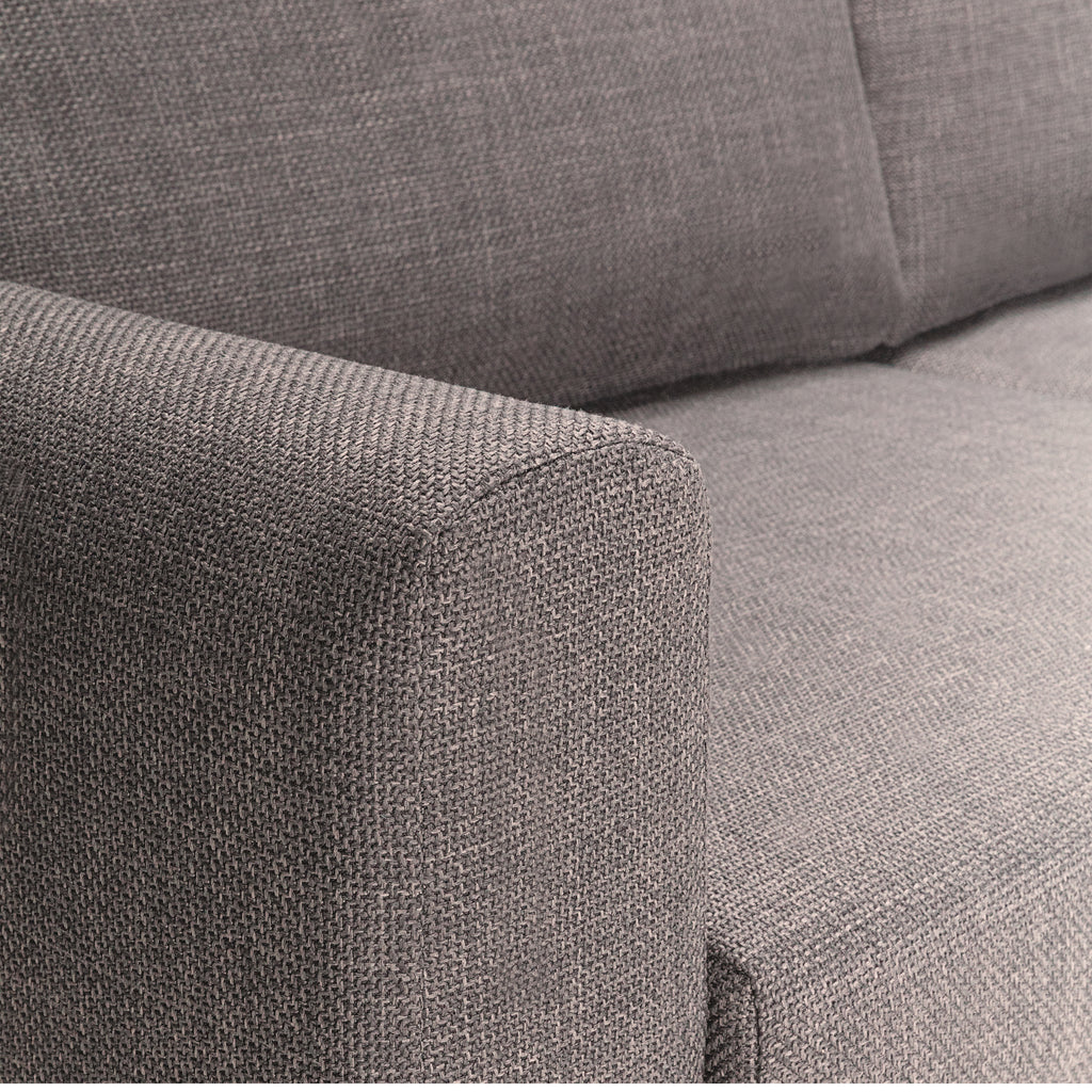 Omaha 2 + 3 Seater Sofa set in Basel Light Grey Brown Fabric