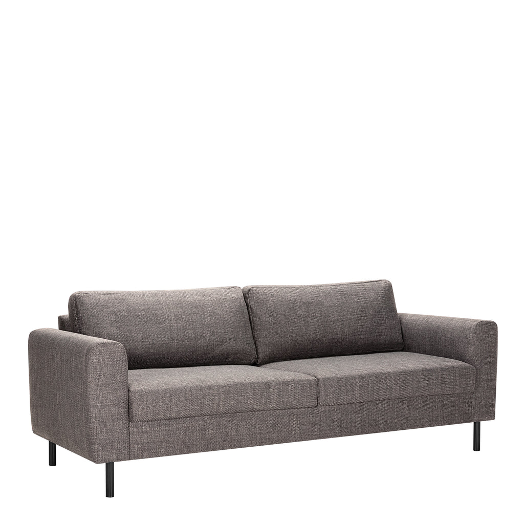 Omaha 2 + 3 Seater Sofa set in Basel Light Grey Brown Fabric