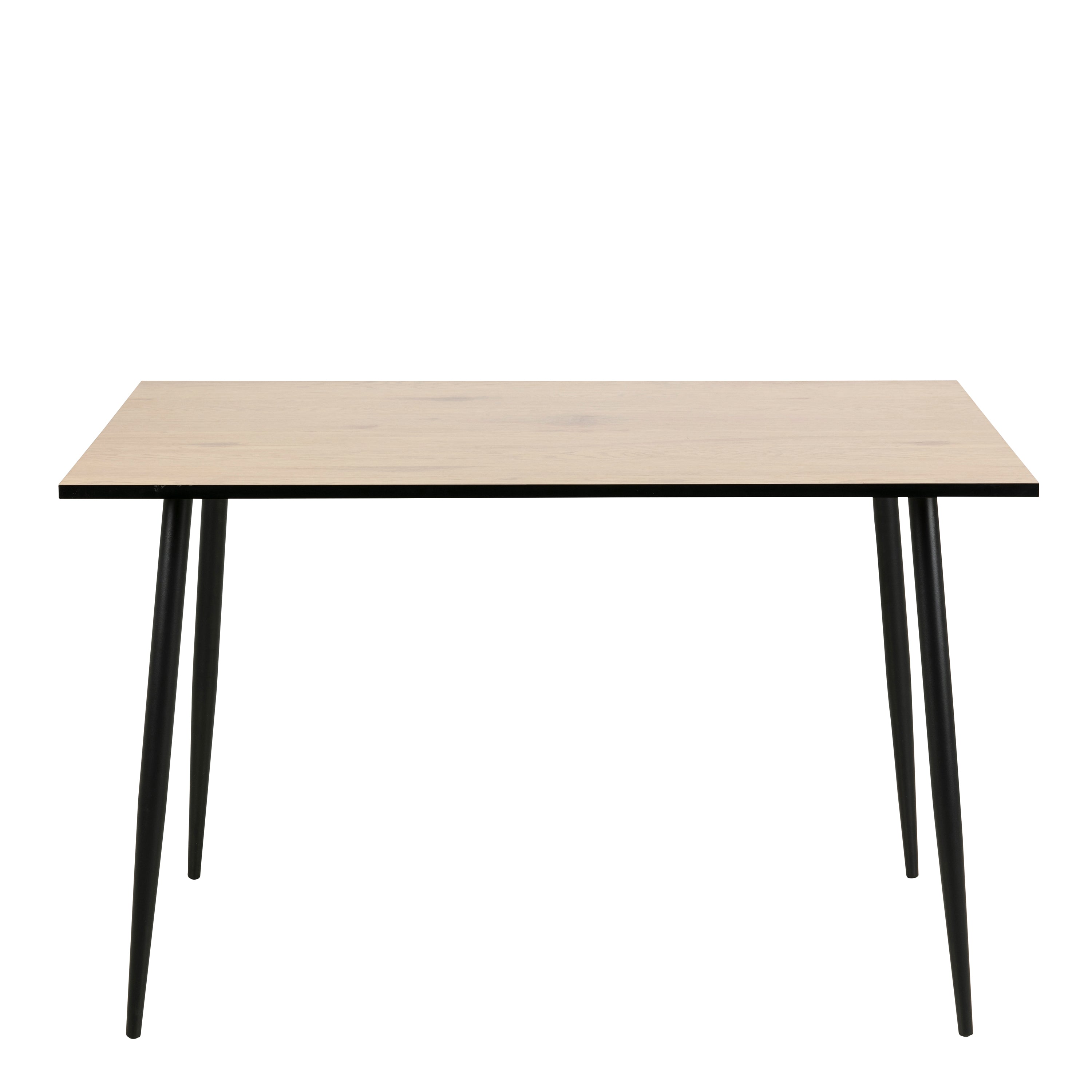 Wilma Dining Table with White Oak Top & Black Legs 120x80cm