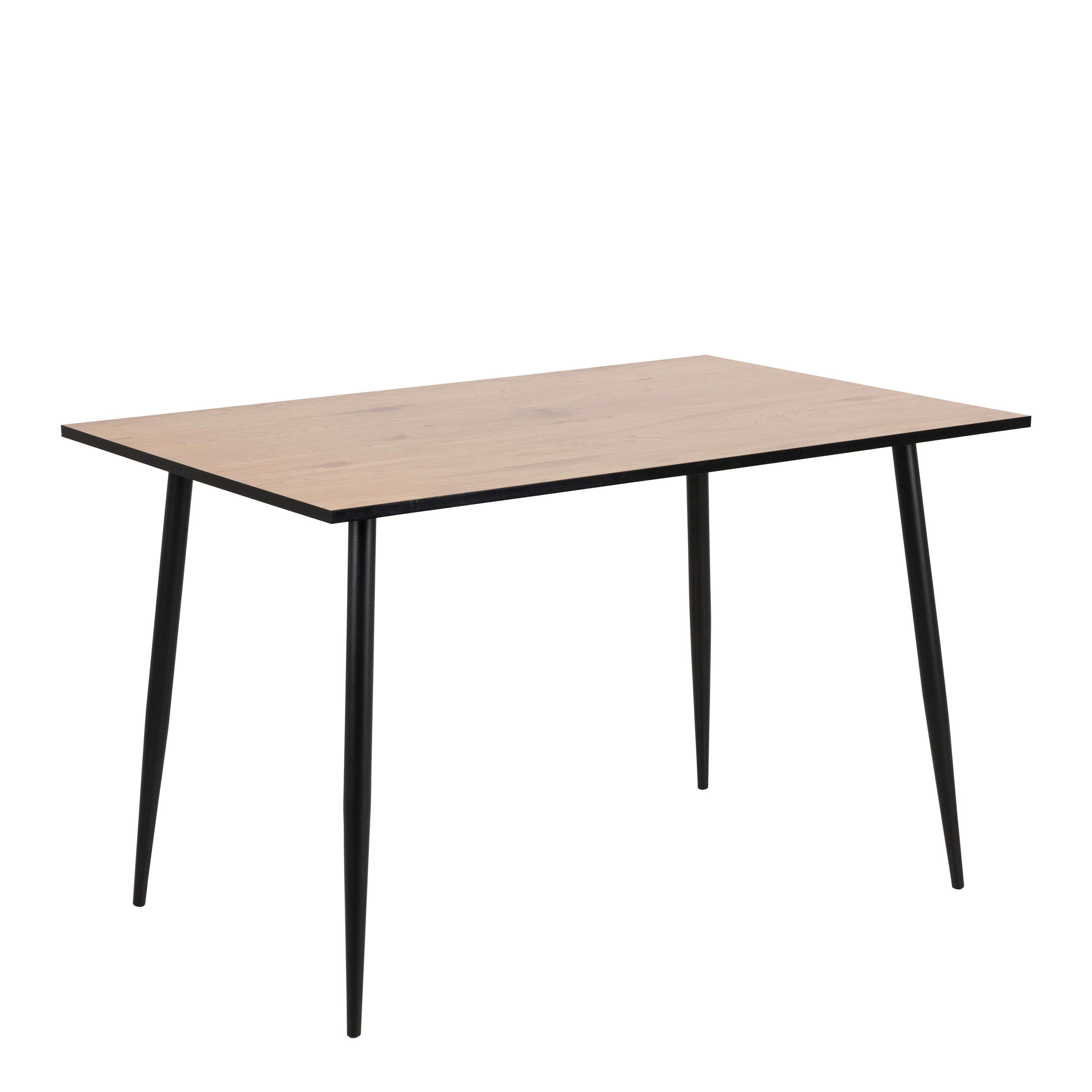 Wilma Dining Table with Oak Top & Black Legs 120x80cm