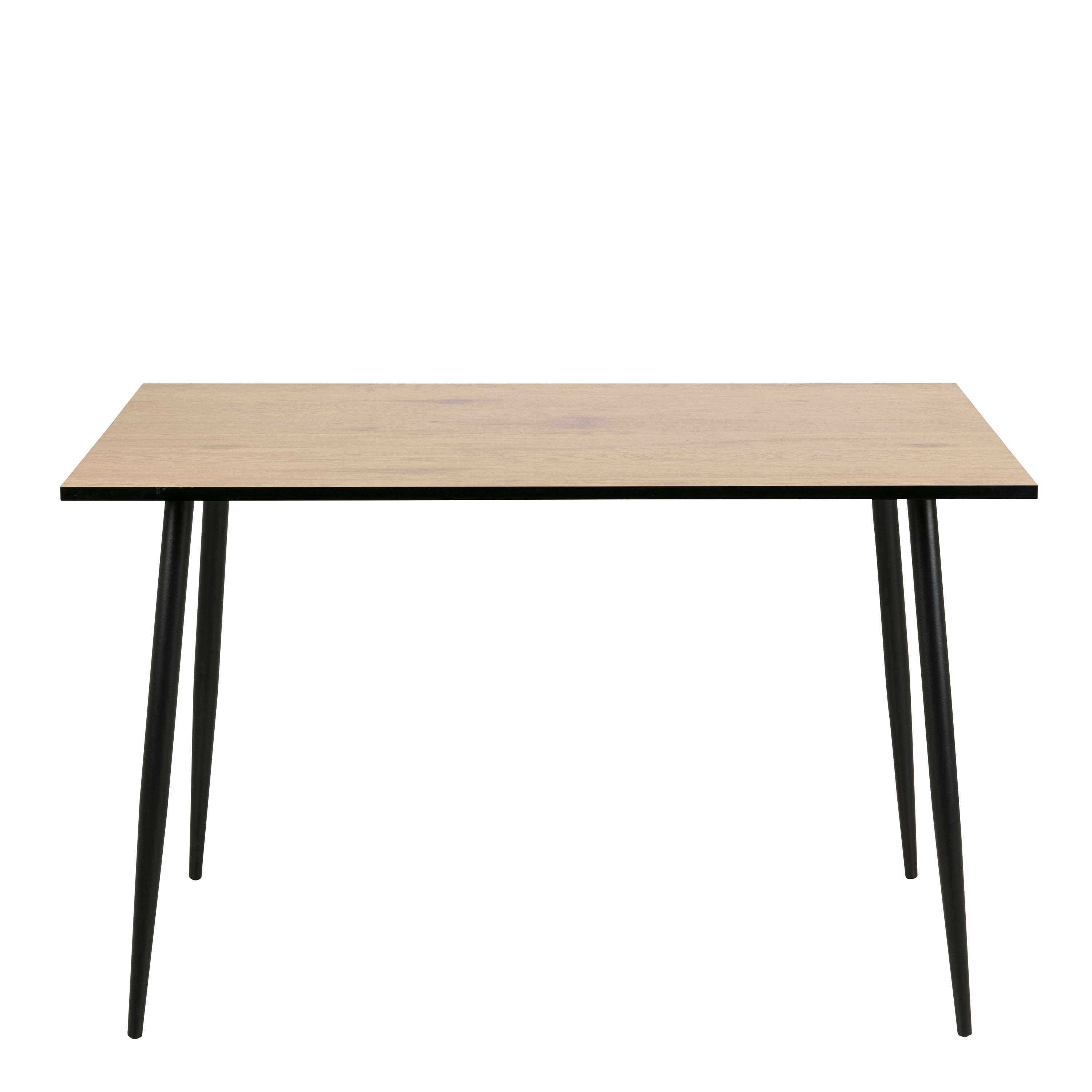 Wilma Dining Table with Oak Top & Black Legs 120x80cm