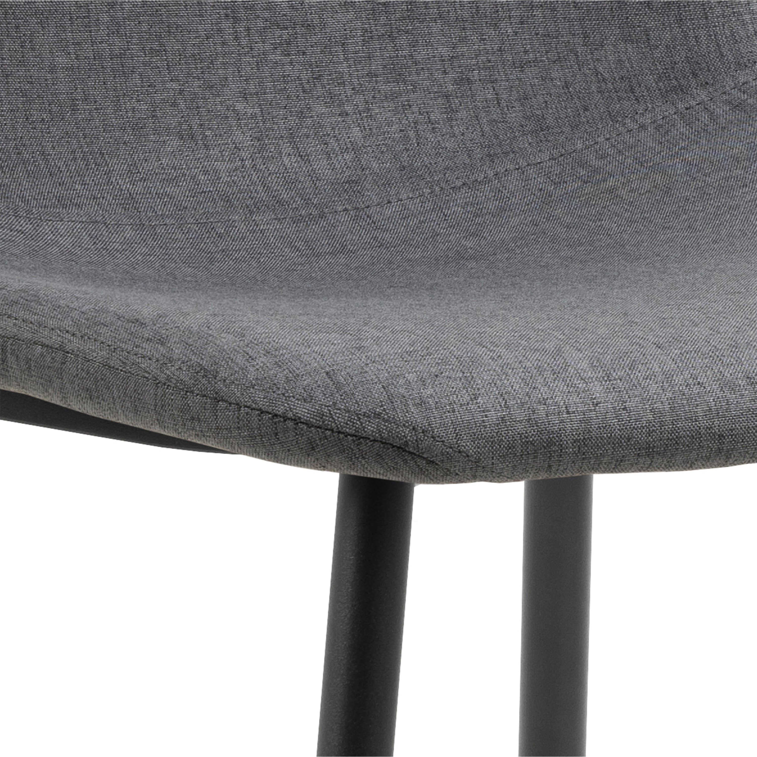 Malta Ceramic Round Dining Table in Black 90cm includes 4 Celia Dining Chairs in Light Grey