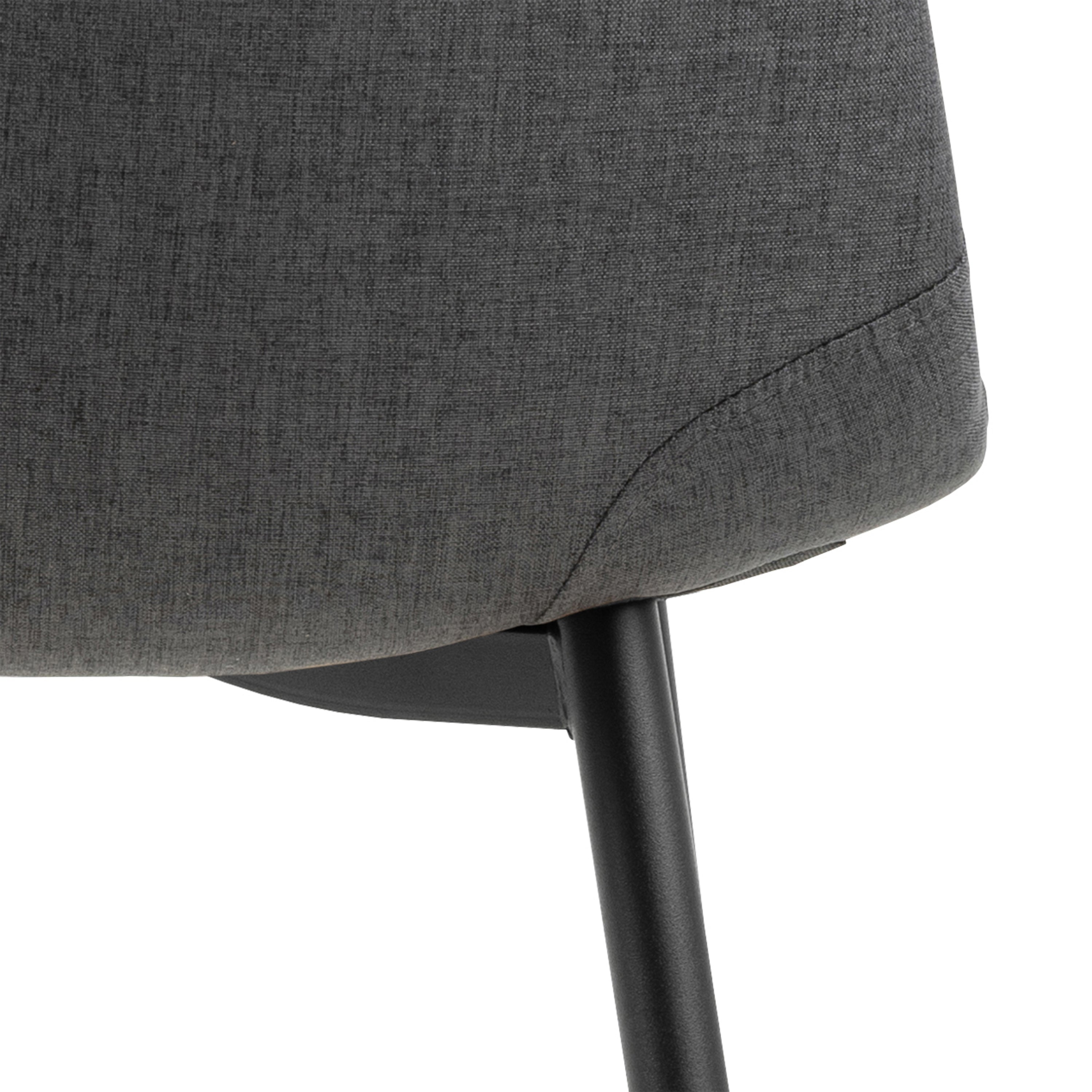Malta Ceramic Round Dining Table in Black 90cm includes 4 Celia Dining Chairs in Light Grey