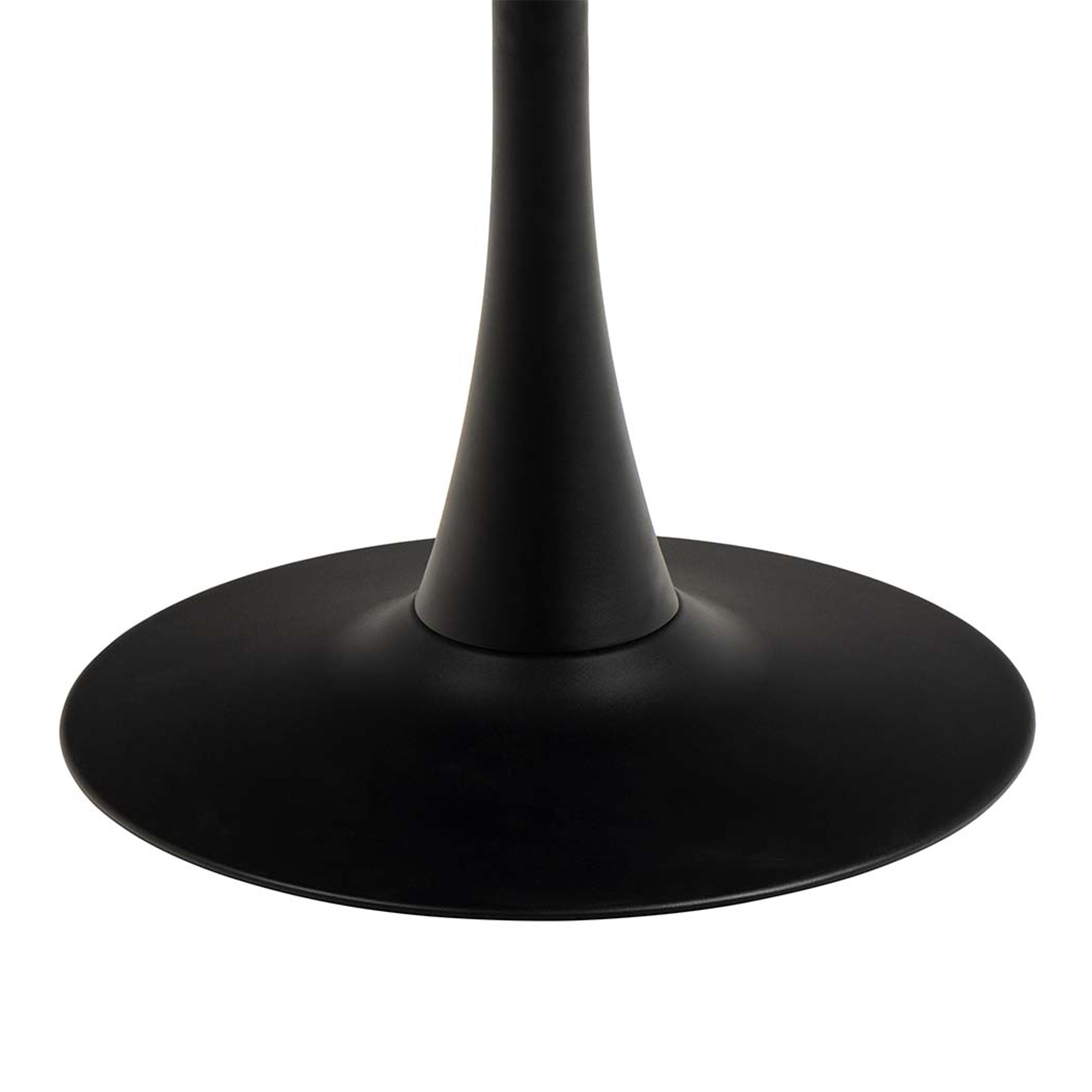 Malta Ceramic Round Dining Table in Black 90cm includes 4 Celia Dining Chairs in Light Grey