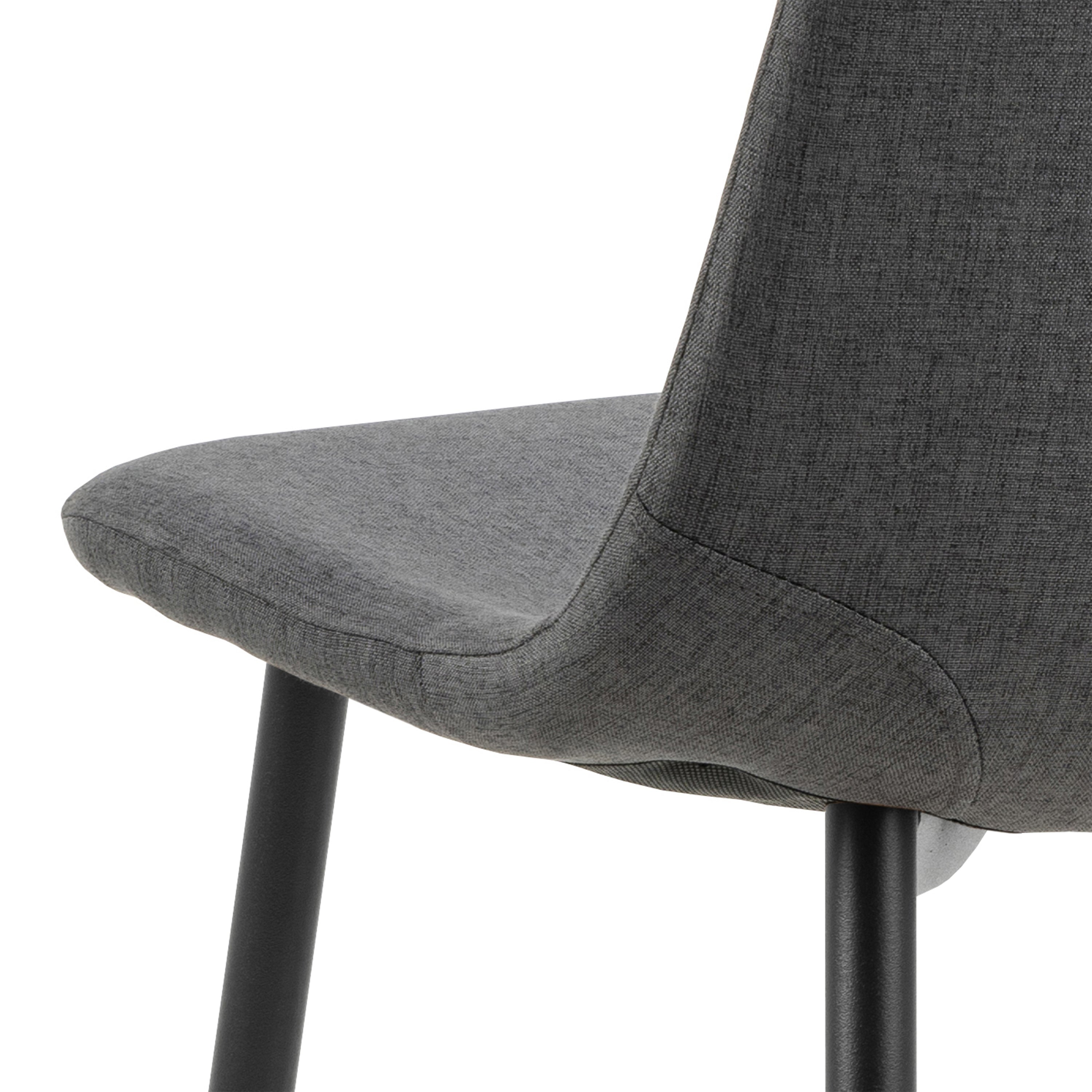 Malta Ceramic Round Dining Table in Black 90cm includes 4 Celia Dining Chairs in Light Grey