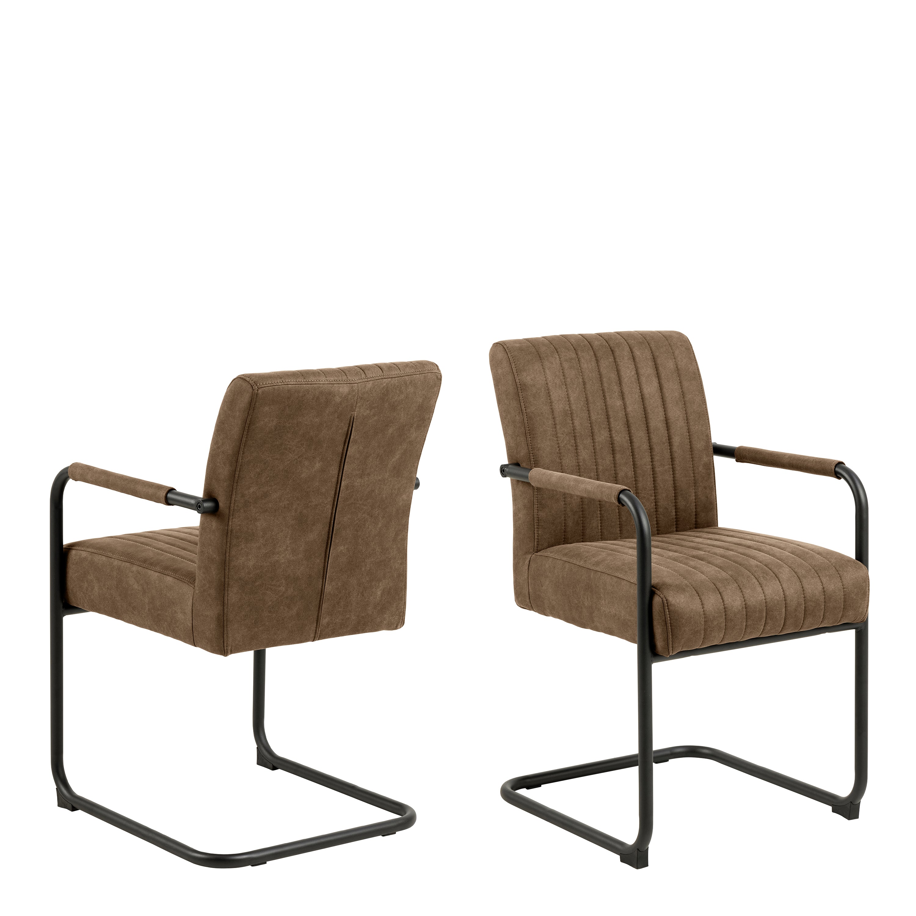 Yale Dining Table in Oak 120cm includes 4 Adele Dining Chairs in Light Brown Fabric