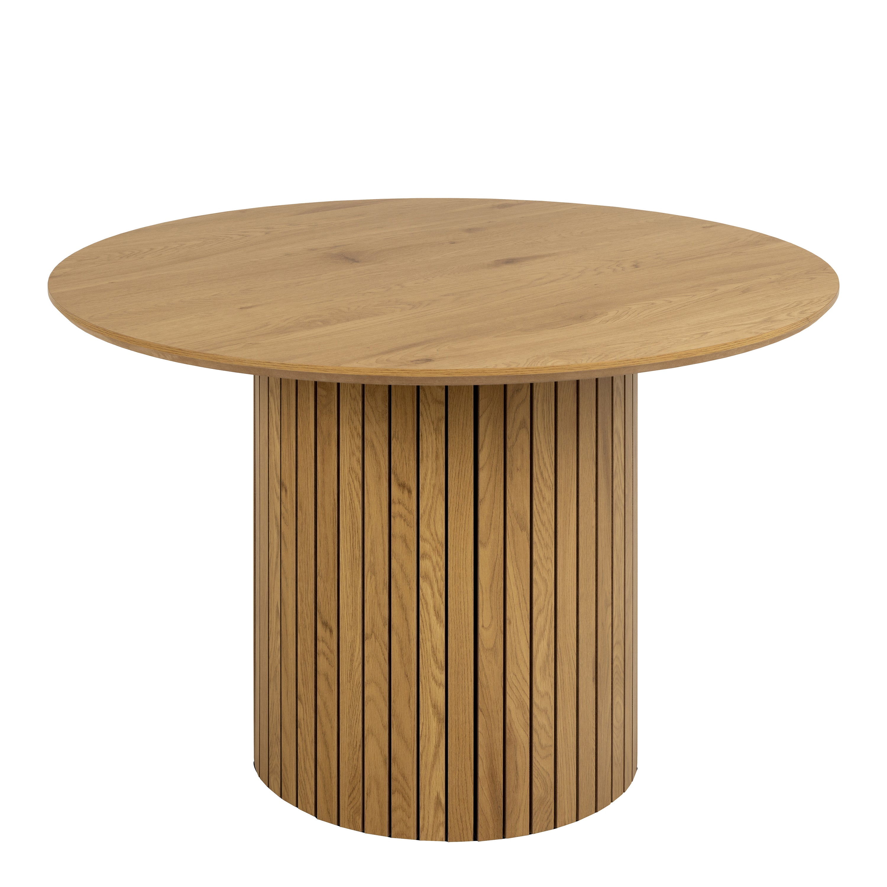 Yale Dining Table in Oak 120cm includes 4 Ines Dining Chairs in Olive Green