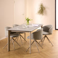 Palermo Ceramic Dining Table in Grey 160x90cm