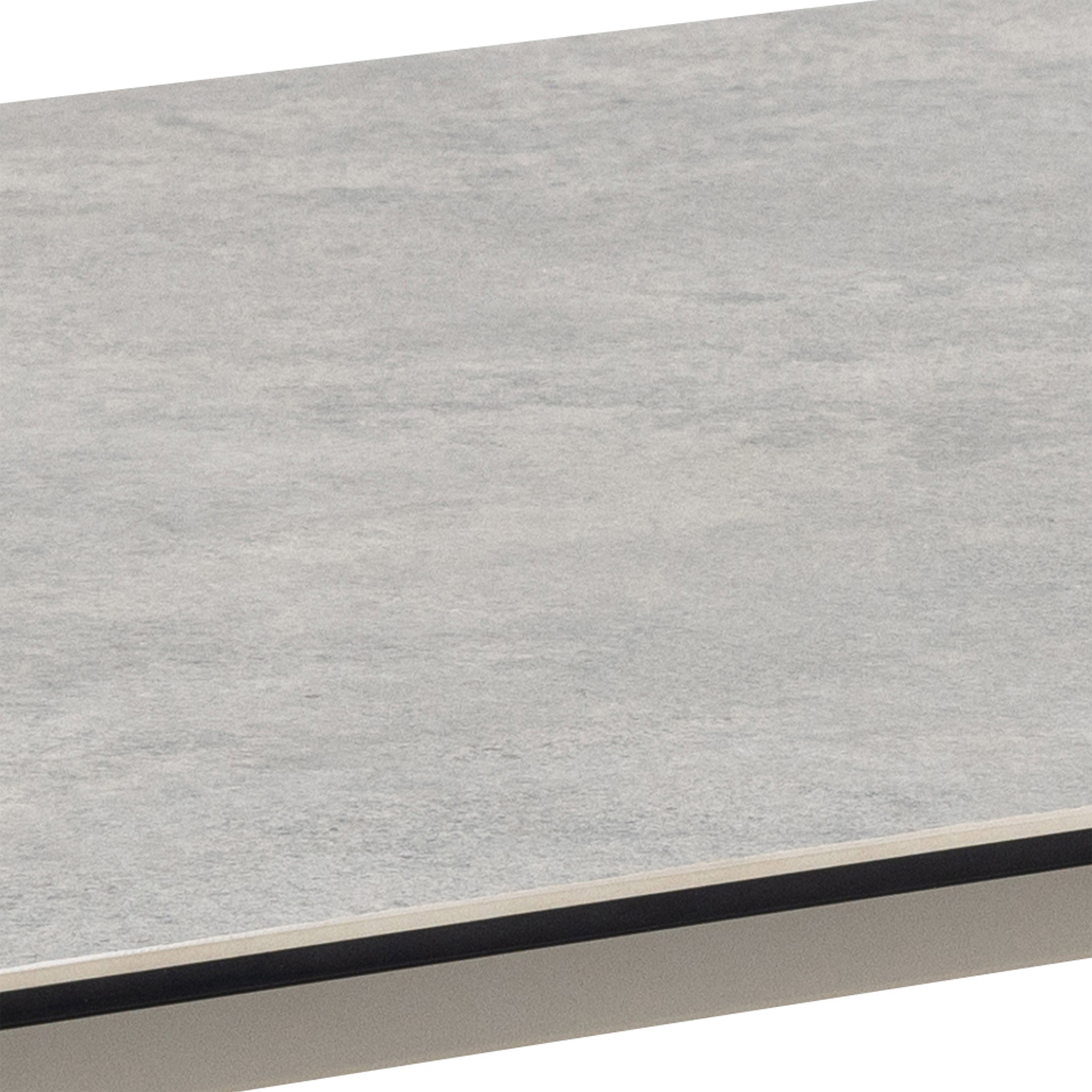 Palermo Ceramic Dining Table in Grey 160x90cm includes 4 Ella Swivel Beige Dining Chairs