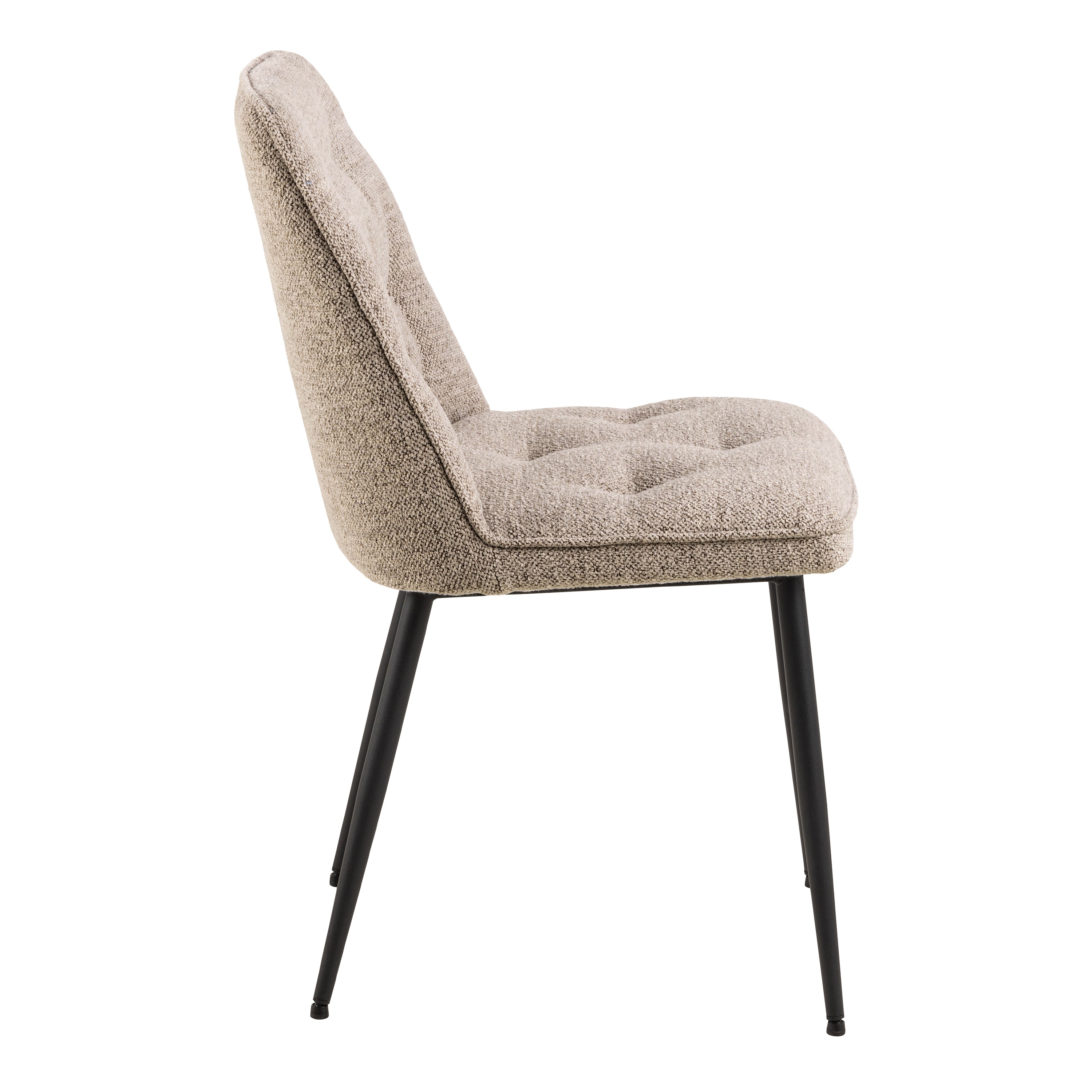 Wicklow Rectangular Dining Table in Grey/Black 140x80cm includes 4 Brooke Dining Chairs in Monza Beige