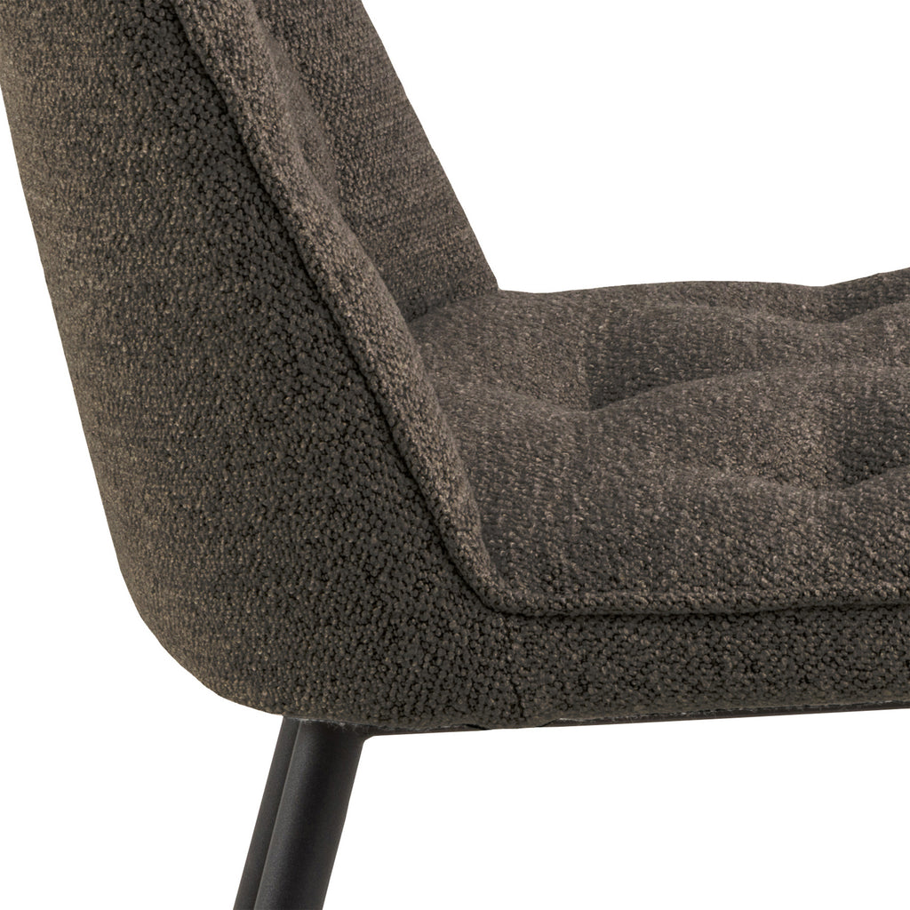 Wicklow Rectangular Dining Table in Grey/Black 140x80cm includes 4 Brooke Dining Chairs in Taupe