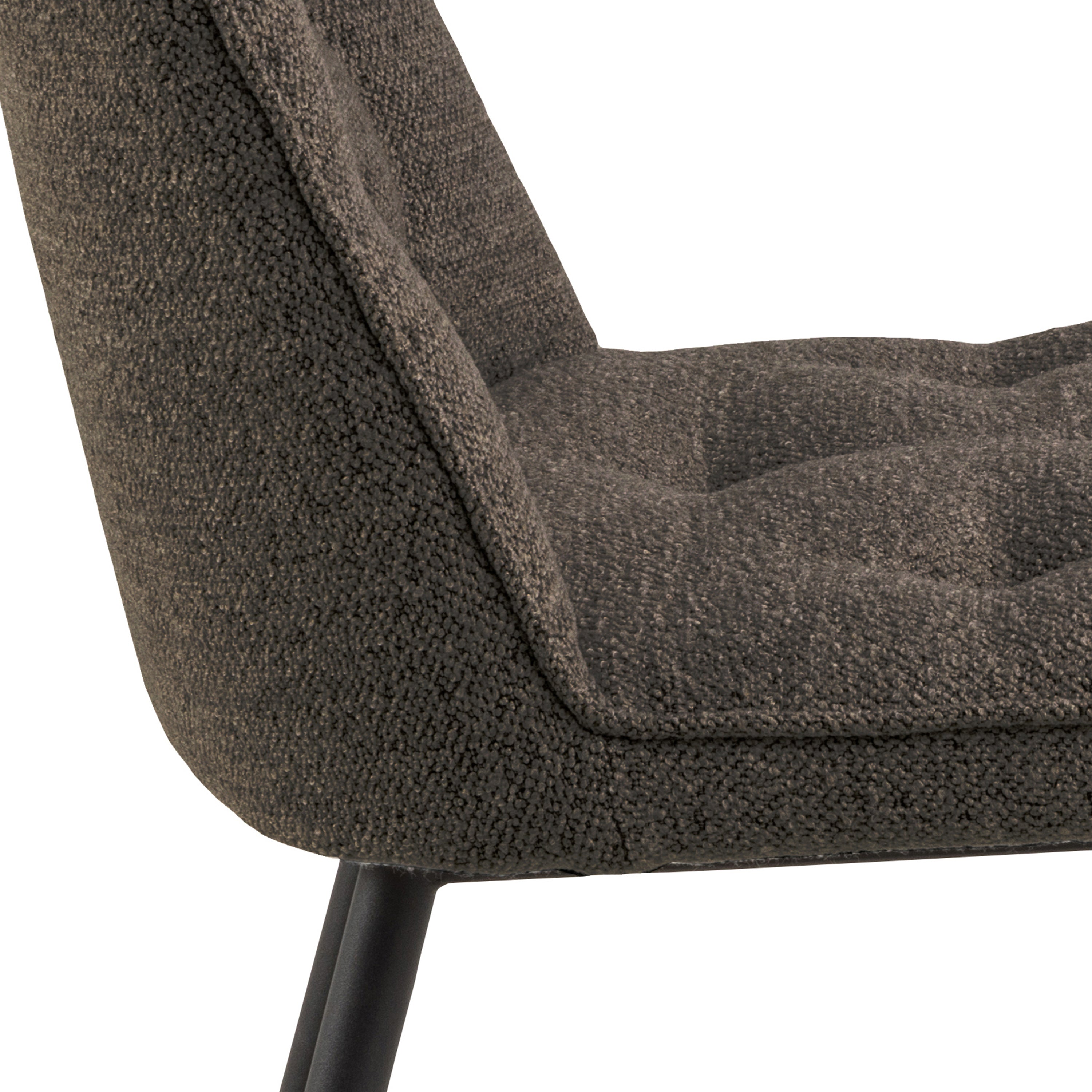 Wicklow Rectangular Dining Table in Grey/Black 140x80cm includes 4 Brooke Dining Chairs in Taupe