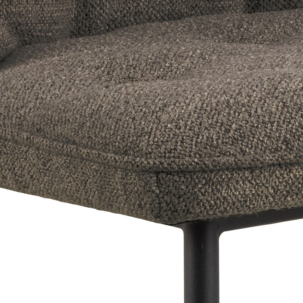 Wicklow Rectangular Dining Table in Grey/Black 140x80cm includes 4 Brooke Dining Chairs in Taupe