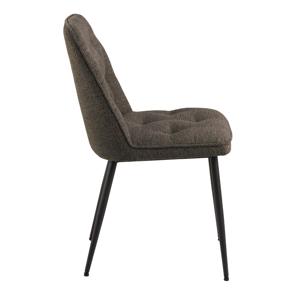 Wicklow Rectangular Dining Table in Grey/Black 140x80cm includes 4 Brooke Dining Chairs in Taupe