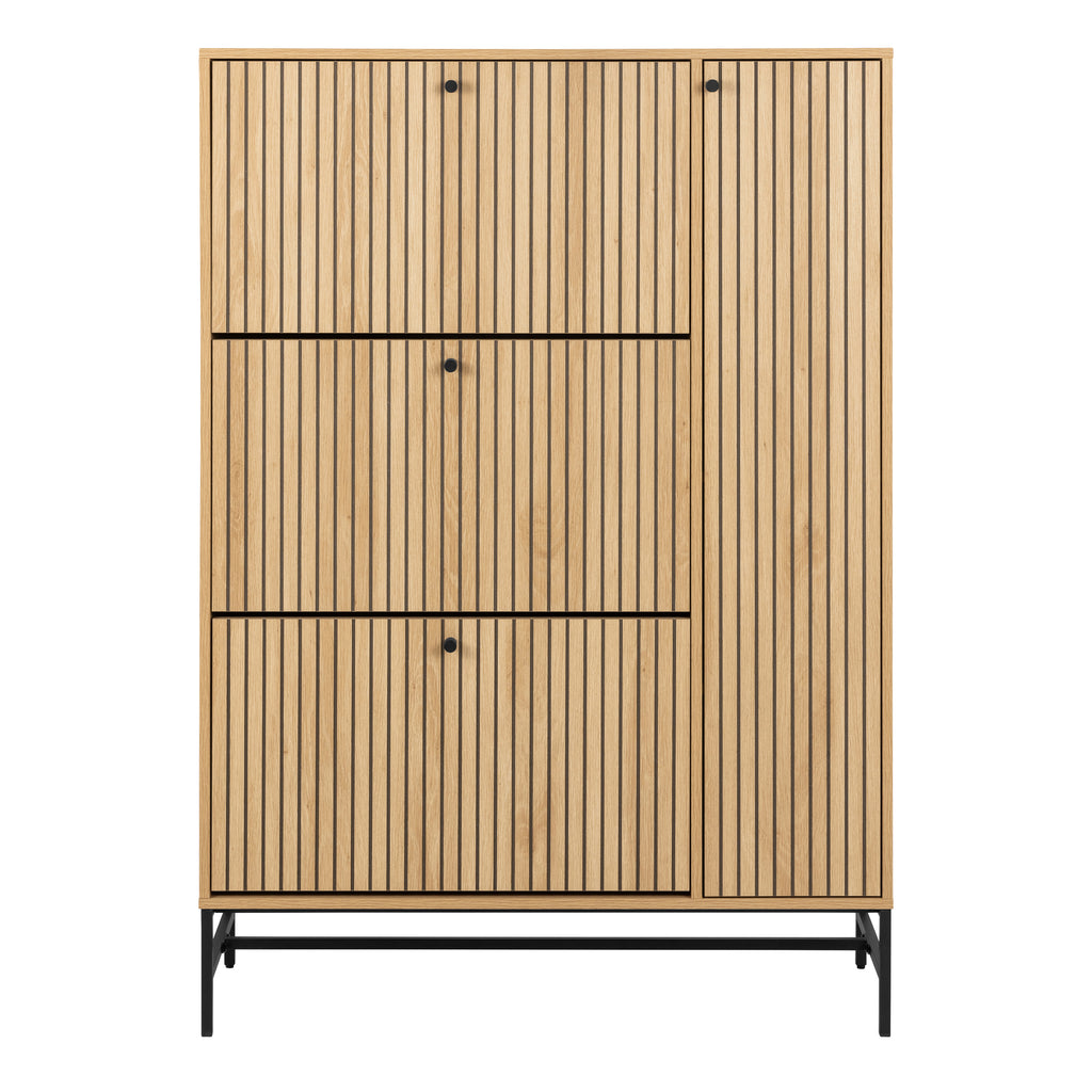 Albany Shoe Cabinet 1 Flip Down Door In Oak