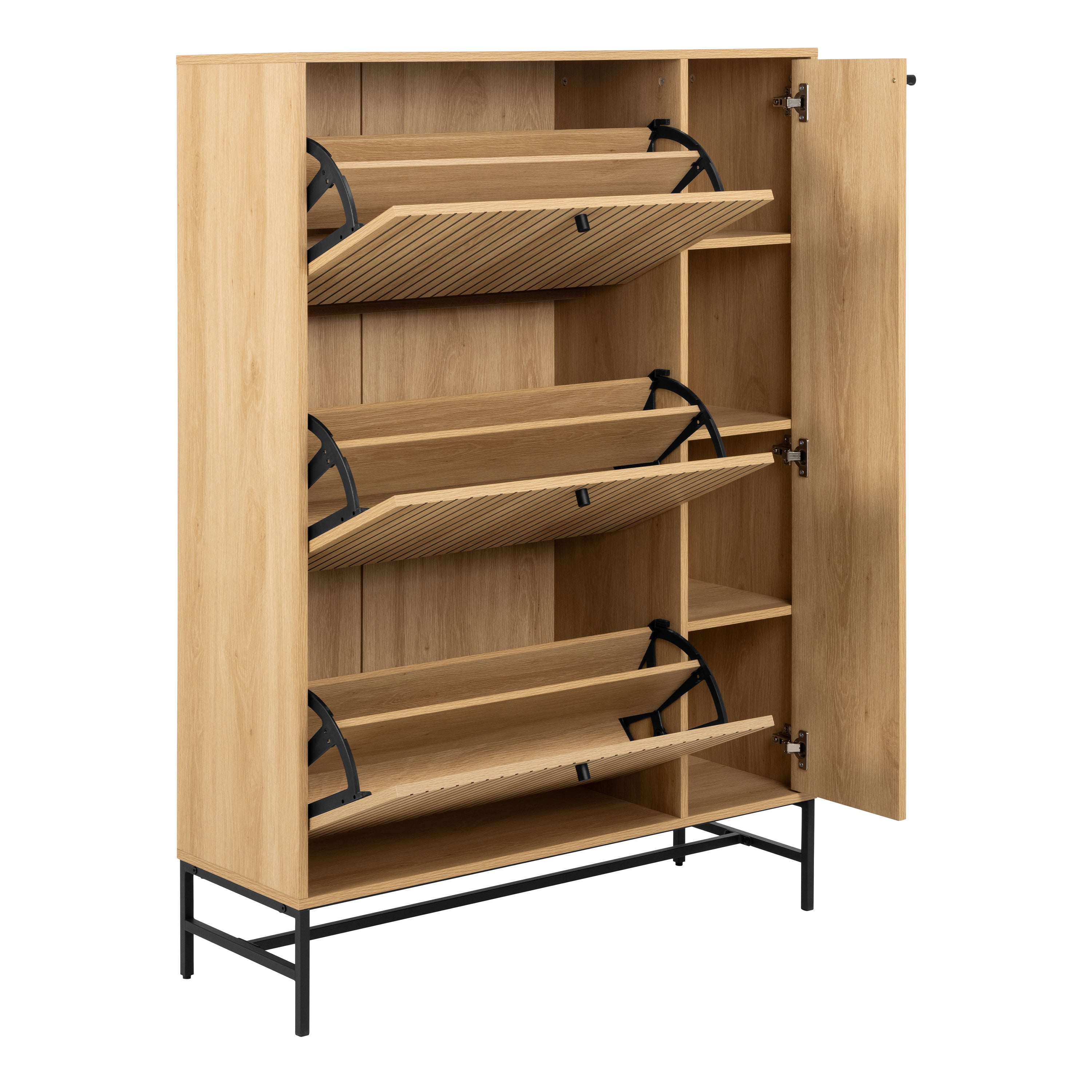 Albany Shoe Cabinet 1 Flip Down Door In Oak