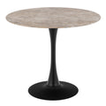 Malta Ceramic Round Dining Table Brown/Black 90x75 cm