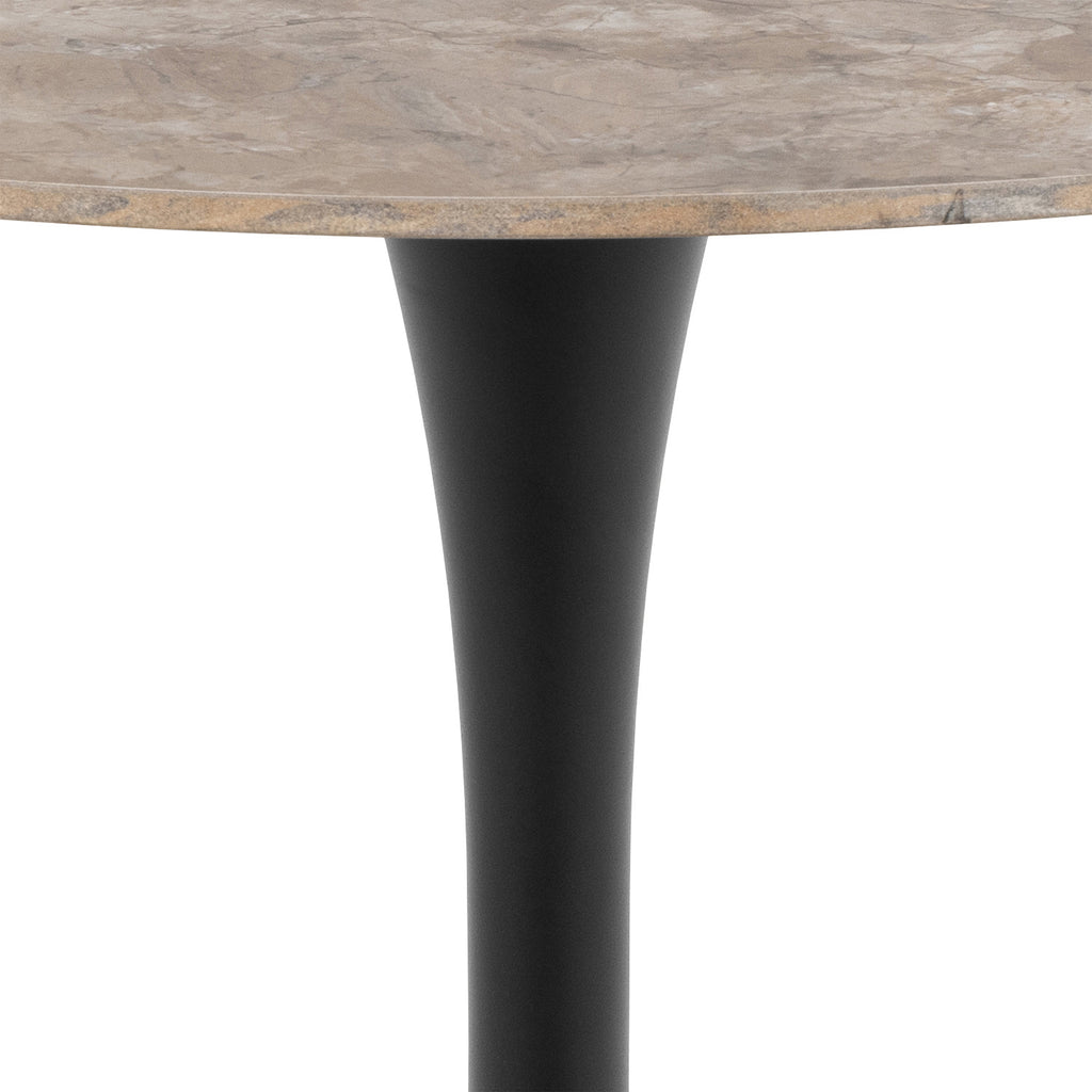 Malta Ceramic Round Dining Table Brown/Black 90x75 cm