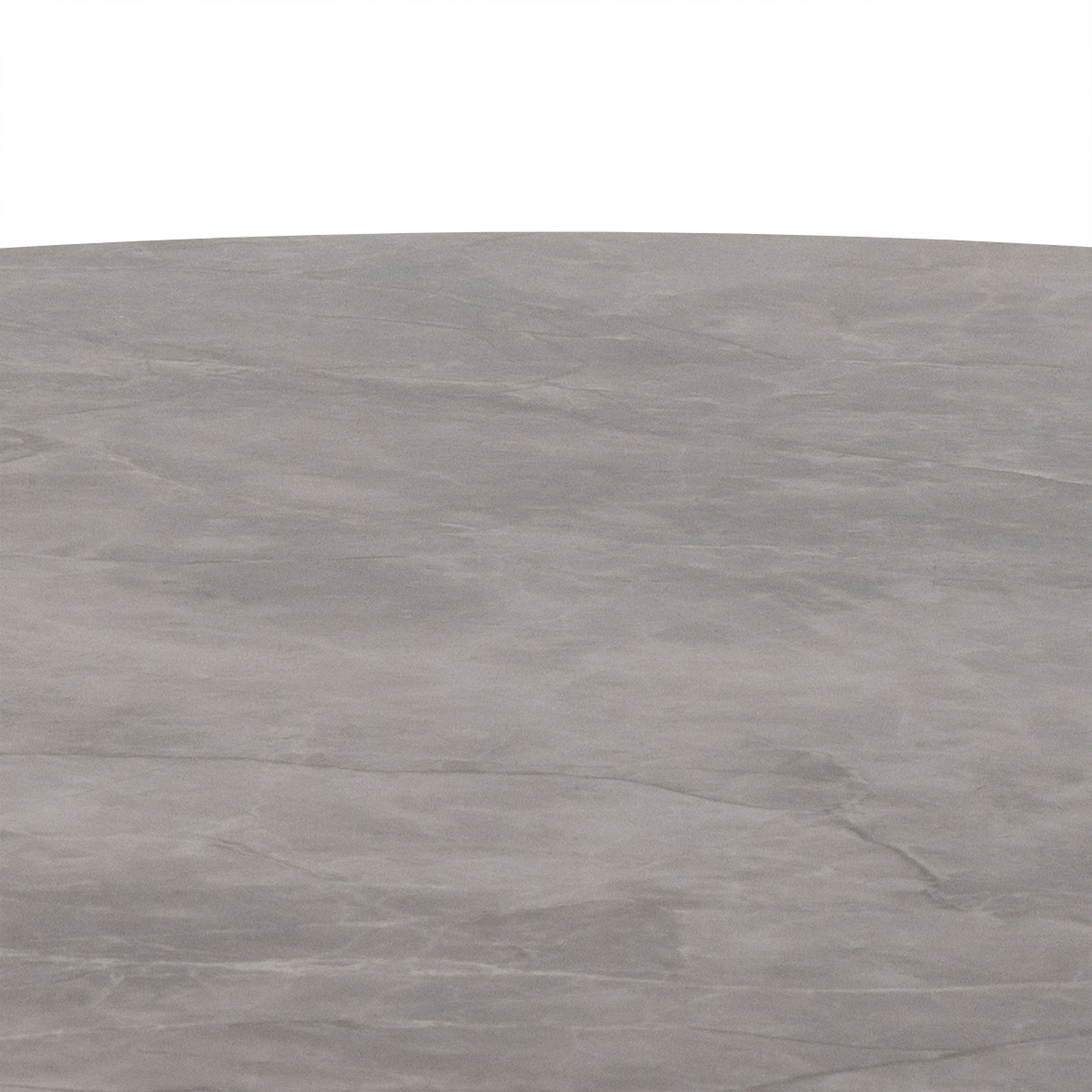 Malta Ceramic Round Dining Table Grey/Black 90x75 cm