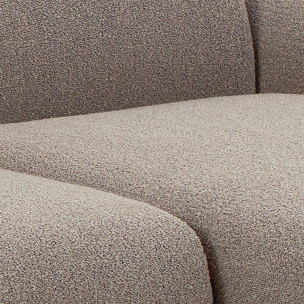 Midfield Right Hand Facing 2 Seater Chaise Longue in Boucle Beige Fabric