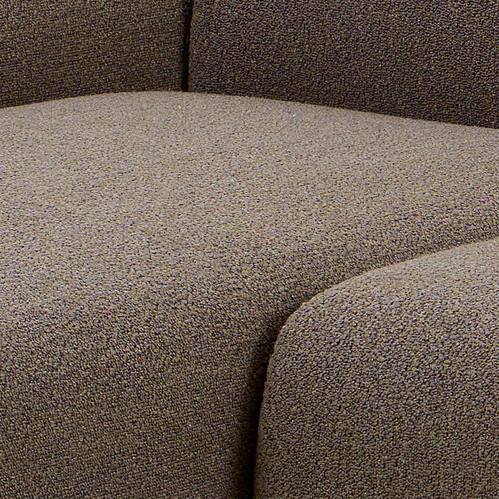 Midfield Right Hand Facing 2 Seater Chaise Longue in Boucle Taupe Fabric