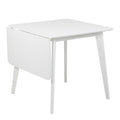 Roxby Square Dining Table in White 120x80cm includes 2 Roxby Dining Chairs in White