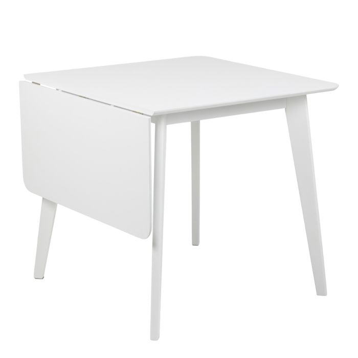 Roxby Square Dining Table in White 120x80cm includes 2 Roxby Dining Chairs in White