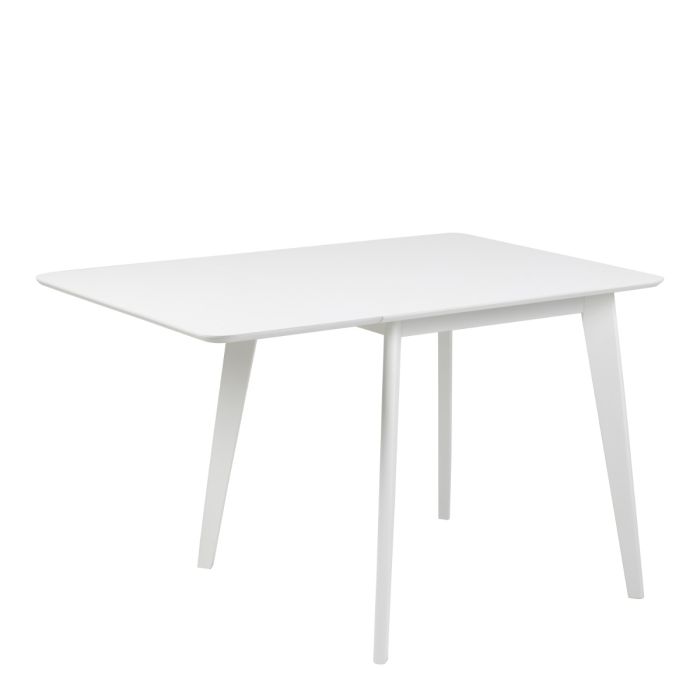 Roxby Square Dining Table in White 120x80cm includes 2 Roxby Dining Chairs in White
