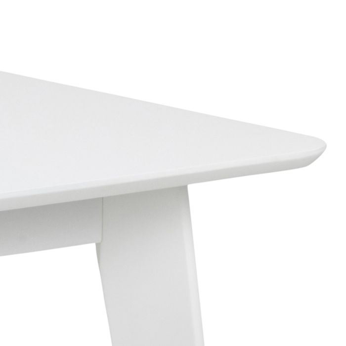 Roxby Square Dining Table in White 120x80cm includes 2 Roxby Dining Chairs in White