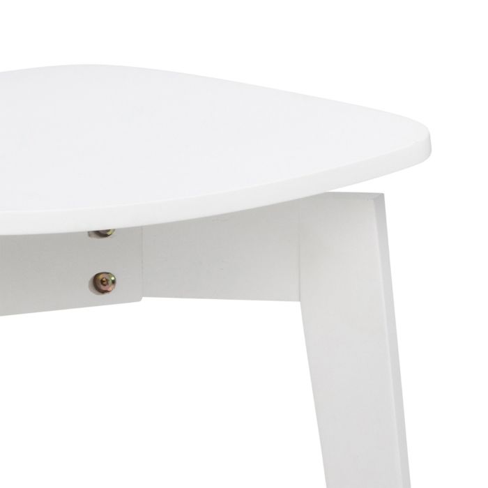 Roxby Square Dining Table in White 120x80cm includes 4 Roxby Dining Chairs in White