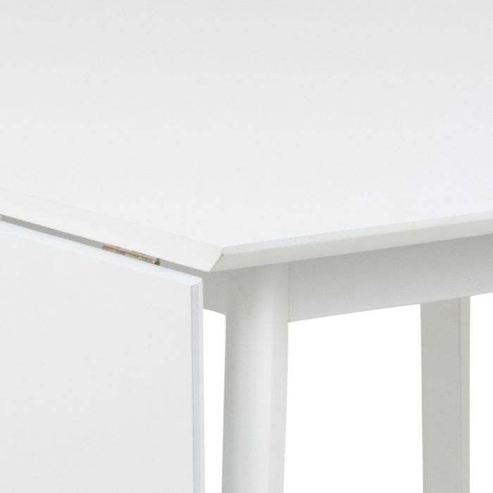 Roxby Square Dining Table in White 120x80cm includes 4 Roxby Dining Chairs in White
